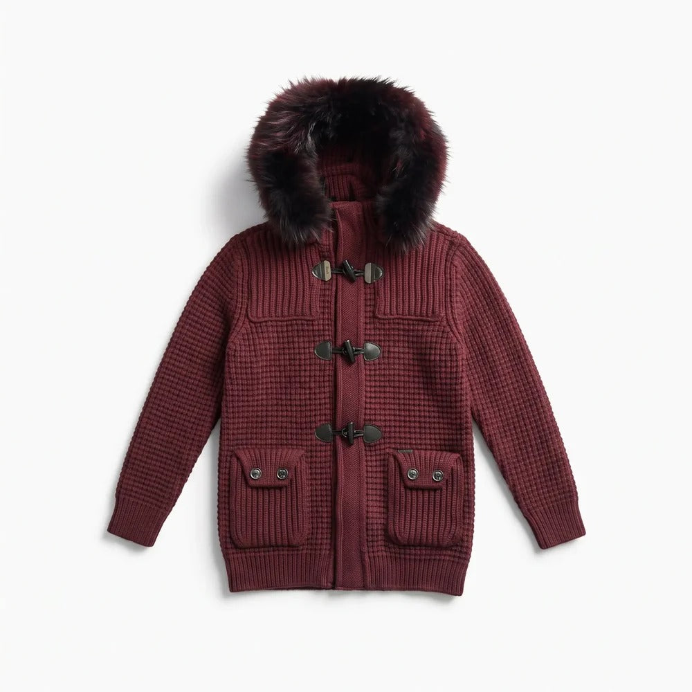 Short duffle coat w/mourmasky 53B8001 bordeaux 62B8001/C BDX/BDX BARK 