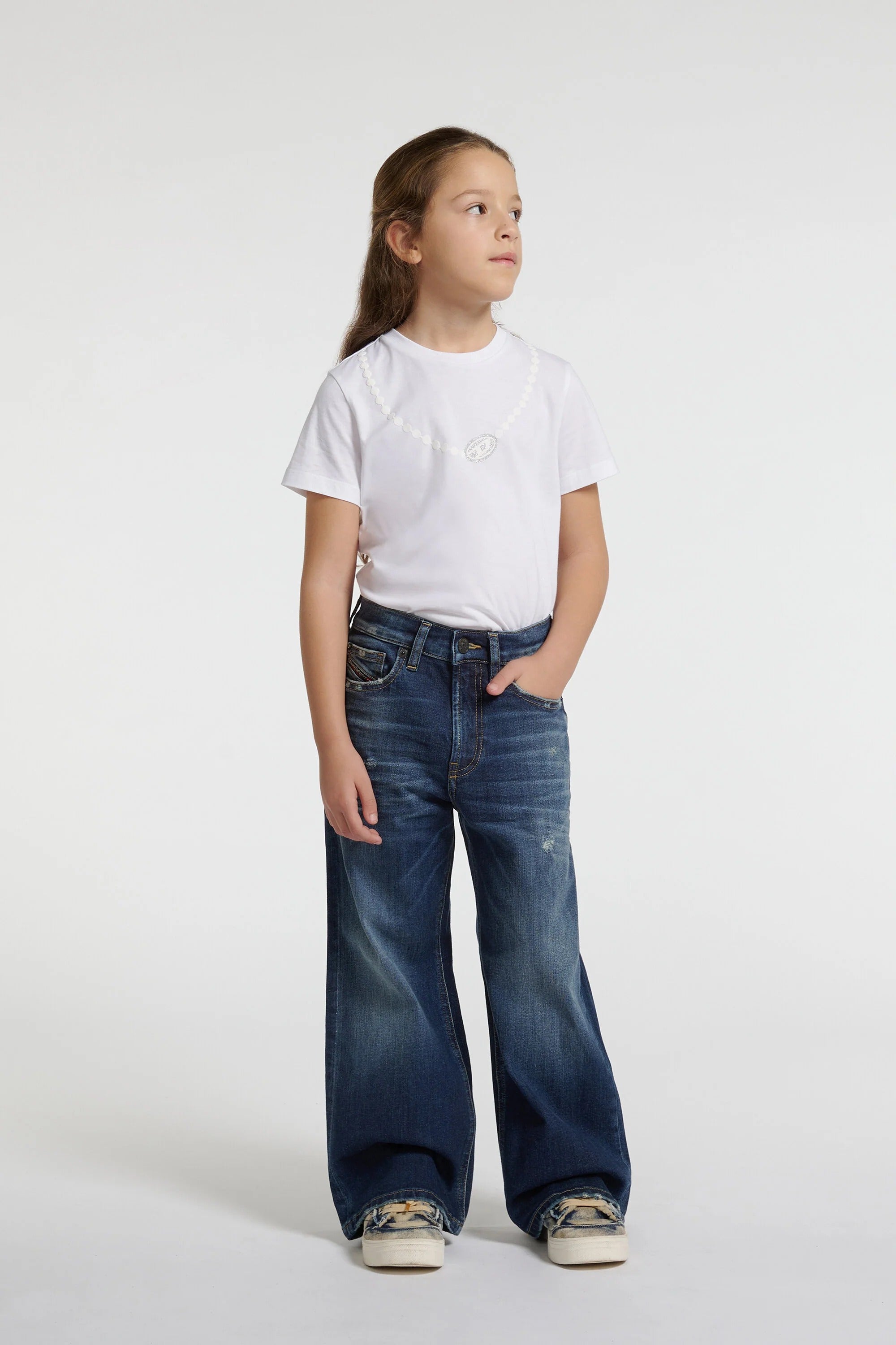 Jeans a gamba larga in lavaggio blu medio - D-Argjx J02322-KXBUL K01 DIESEL 