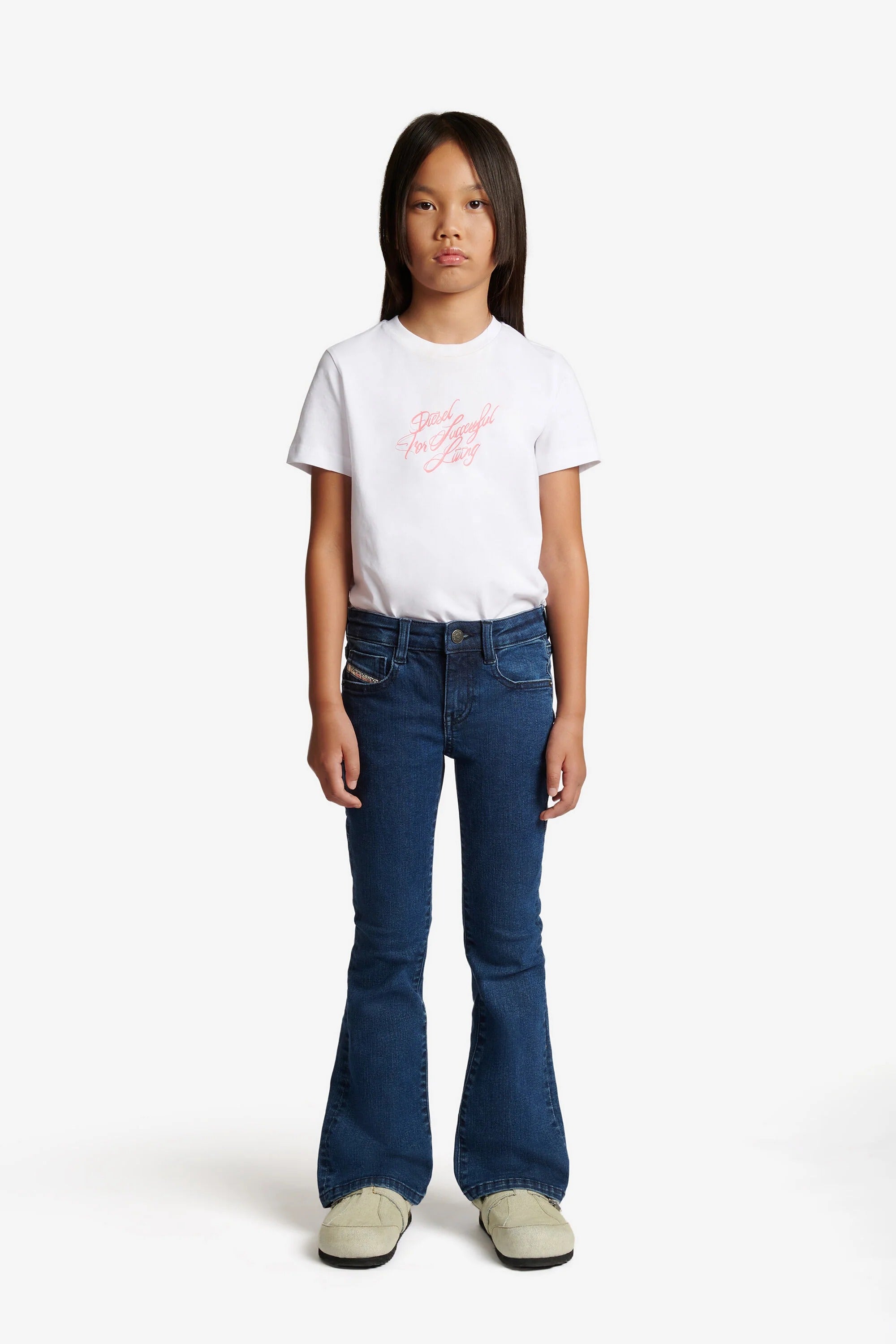 Jeans a zampa d'elefante blu medio - D-Arry J02340-KXBSY K01 DIESEL 