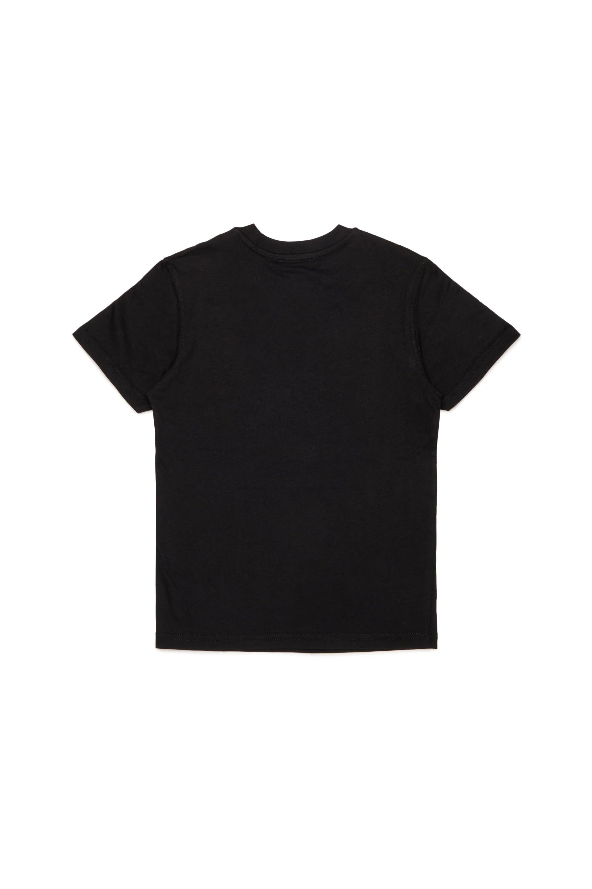 T-shirt in jersey con toppa rossa a forma di D. nera J02501-0GRAI-K100 K900 DIESEL 