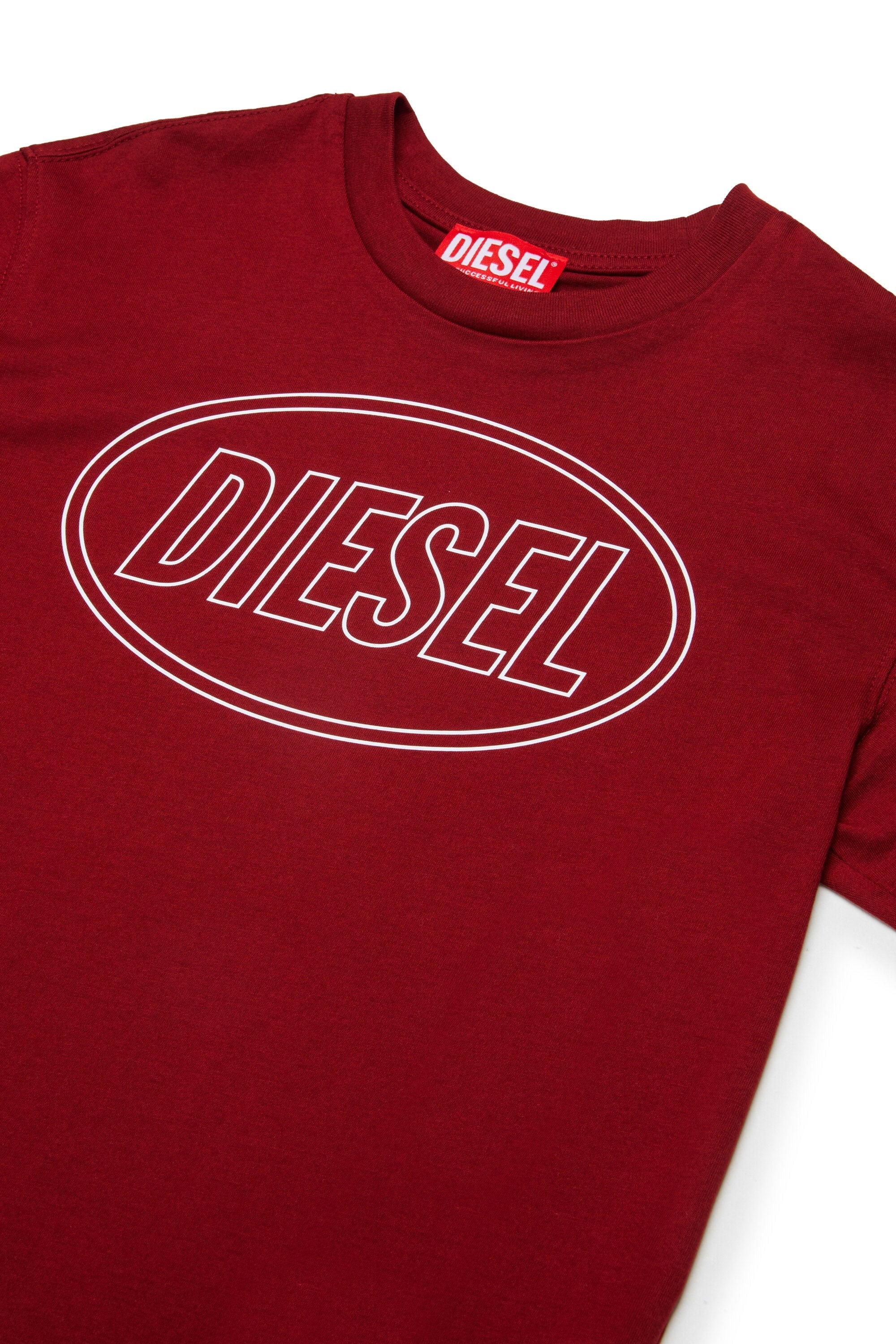 T-shirt con logo bordeaux J02582-0GRAI K440 DIESEL 