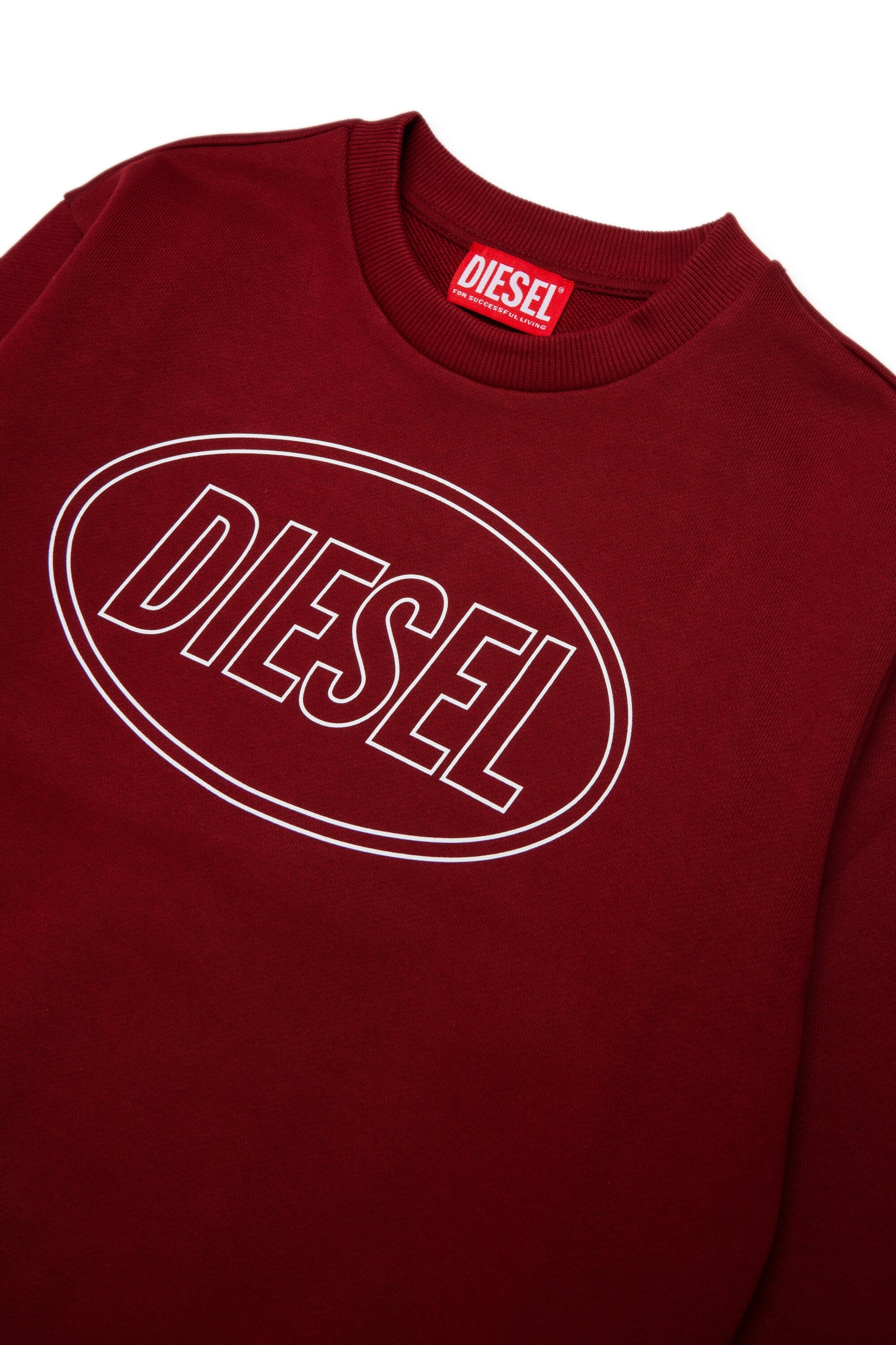 Felpa girocollo con logo bordeaux J02611-0GEAD K440 DIESEL 