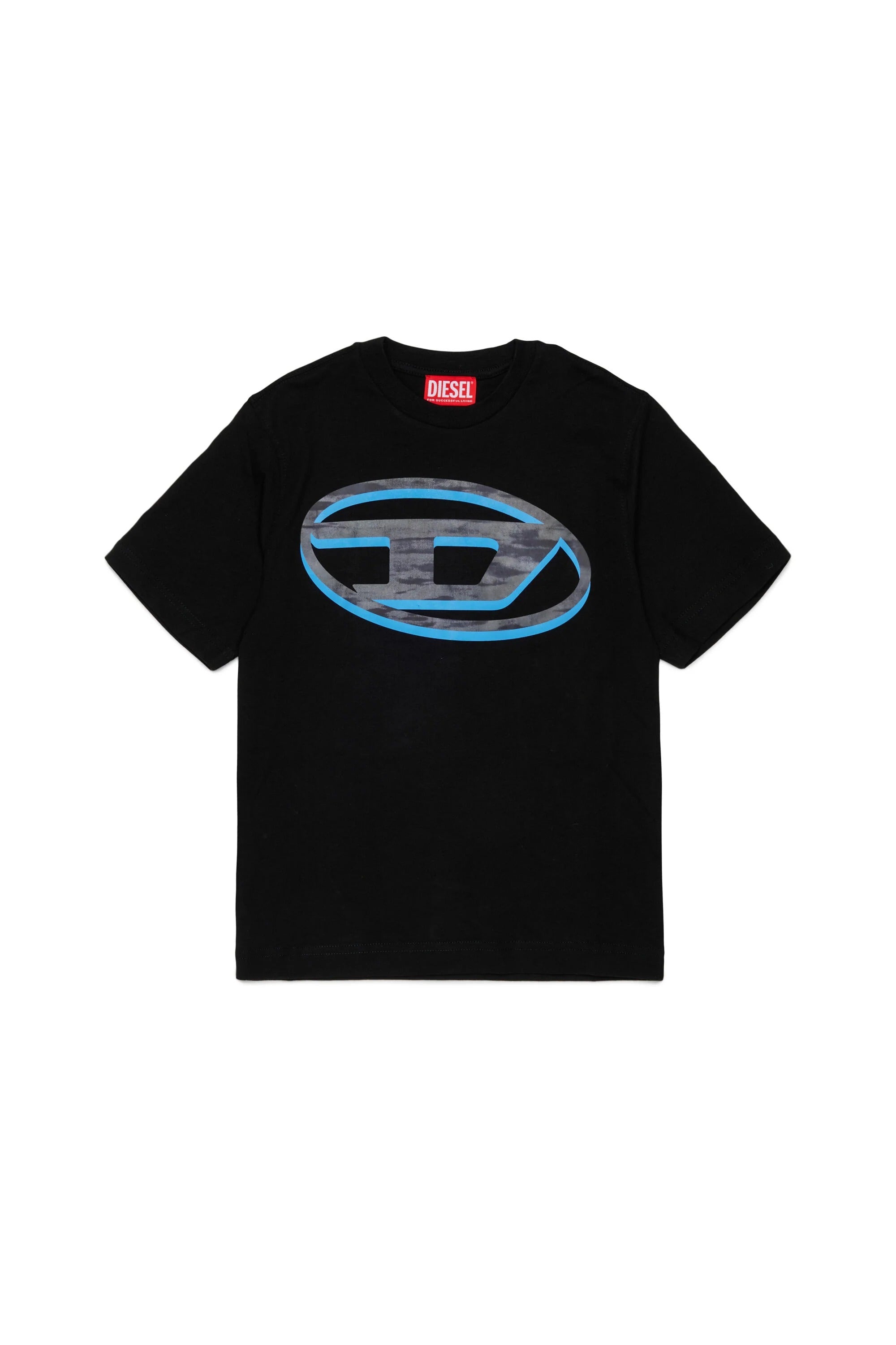 T-shirt con logo ovale D nera J02969-KYA1Y K900 DIESEL 