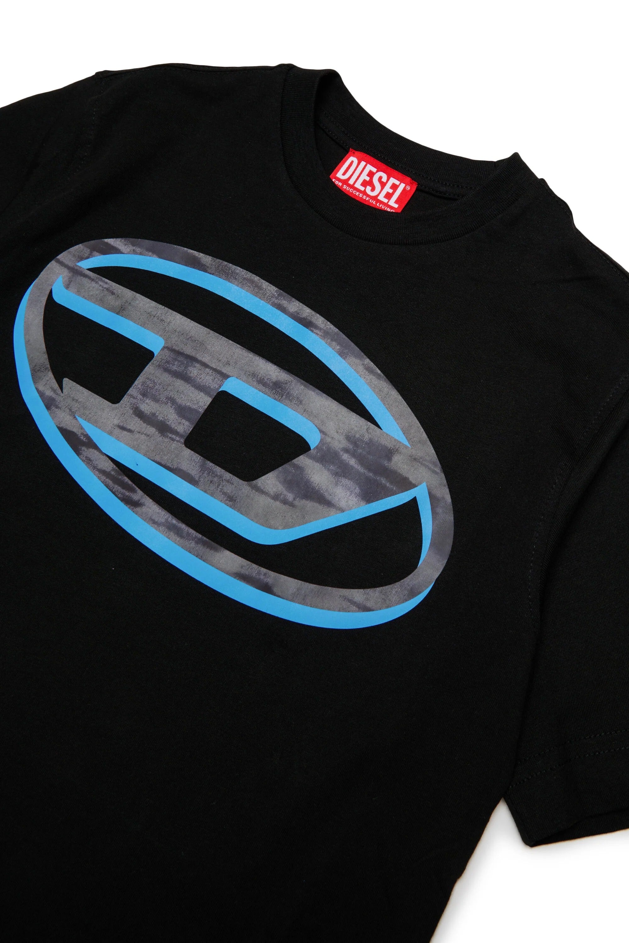 T-shirt con logo ovale D nera J02969-KYA1Y K900 DIESEL 