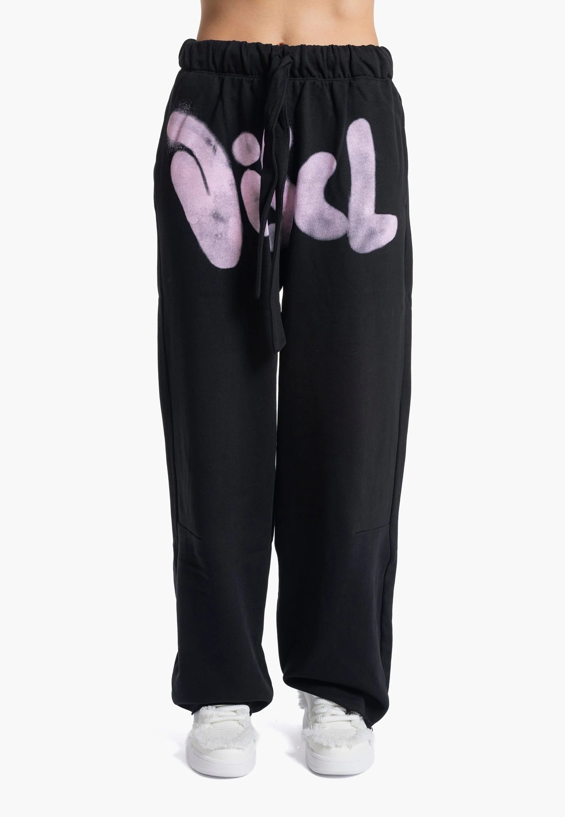 Pantalone Gamba Larga DISCLAIMER 26IDS55867 NERO-ST.ROSA 26IDS55867 NERO-ST.ROSA DISCLAIMER 