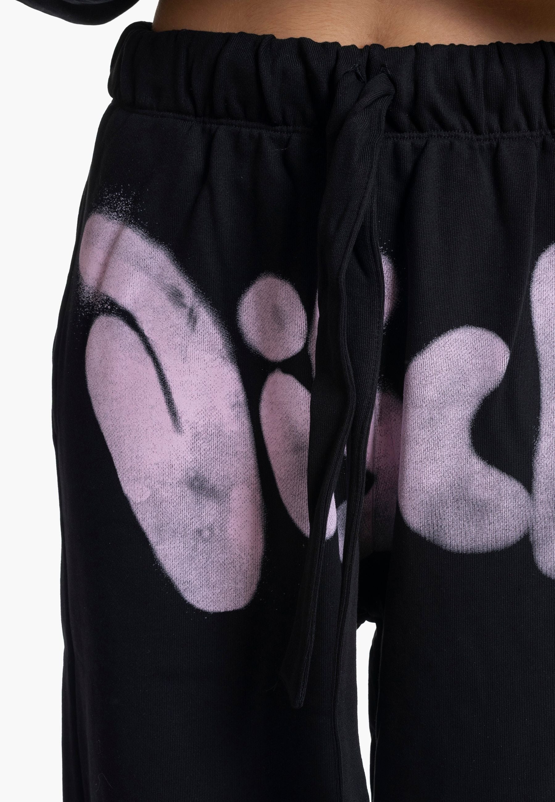 Pantalone Gamba Larga DISCLAIMER 26IDS55867 NERO-ST.ROSA 26IDS55867 NERO-ST.ROSA DISCLAIMER 