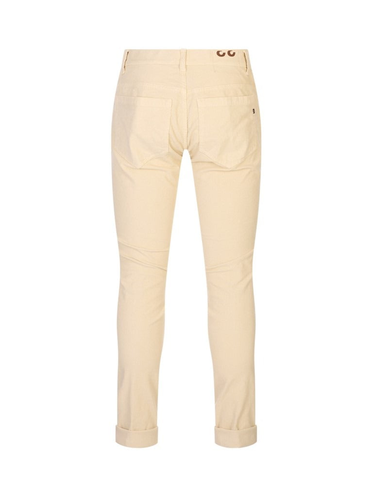 Pantalone icon slim-fit needlecord 5-pocket jeans with zip natural UP563Z-VS0028U-PT0 007 DONDUP 