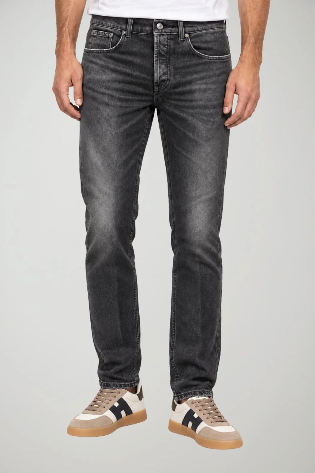Jeans Dian carrot in denim stretch cotone e lyocell black UP576-DSE377U-MW5 999 DONDUP 