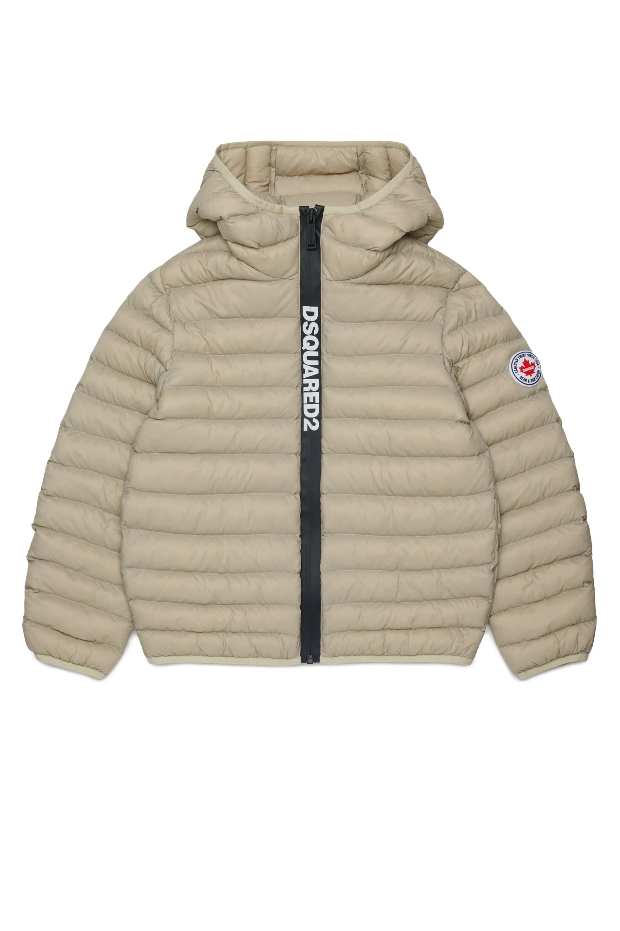 Giacca imbottita con logo stampato medium grey DQ3232-D0ABC DQ717 DSQUARED KID 