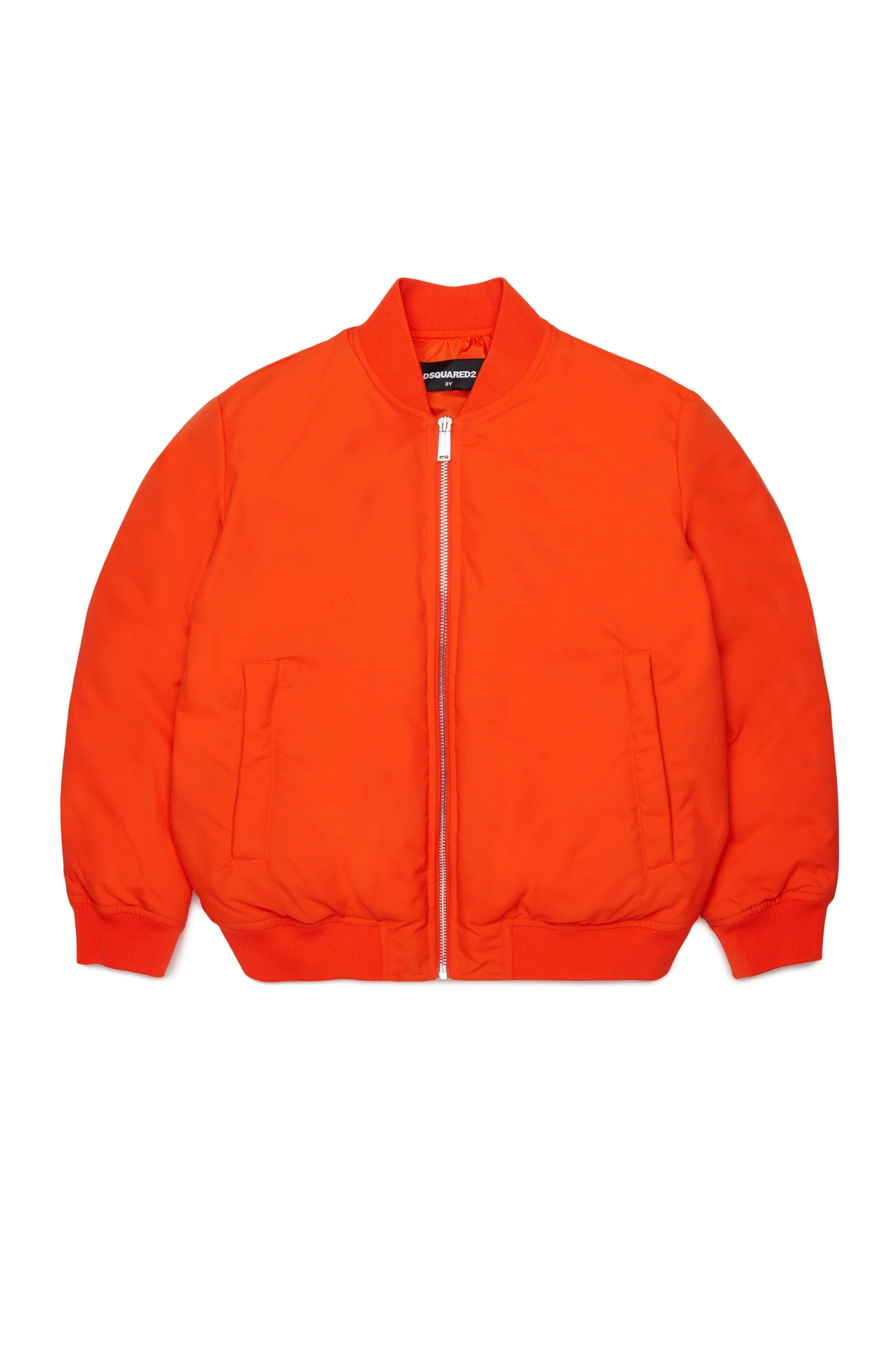 Giacca imbottita con logo stampato arancione fiamma DQ3436-D0AIC DQ258 DSQUARED KID 