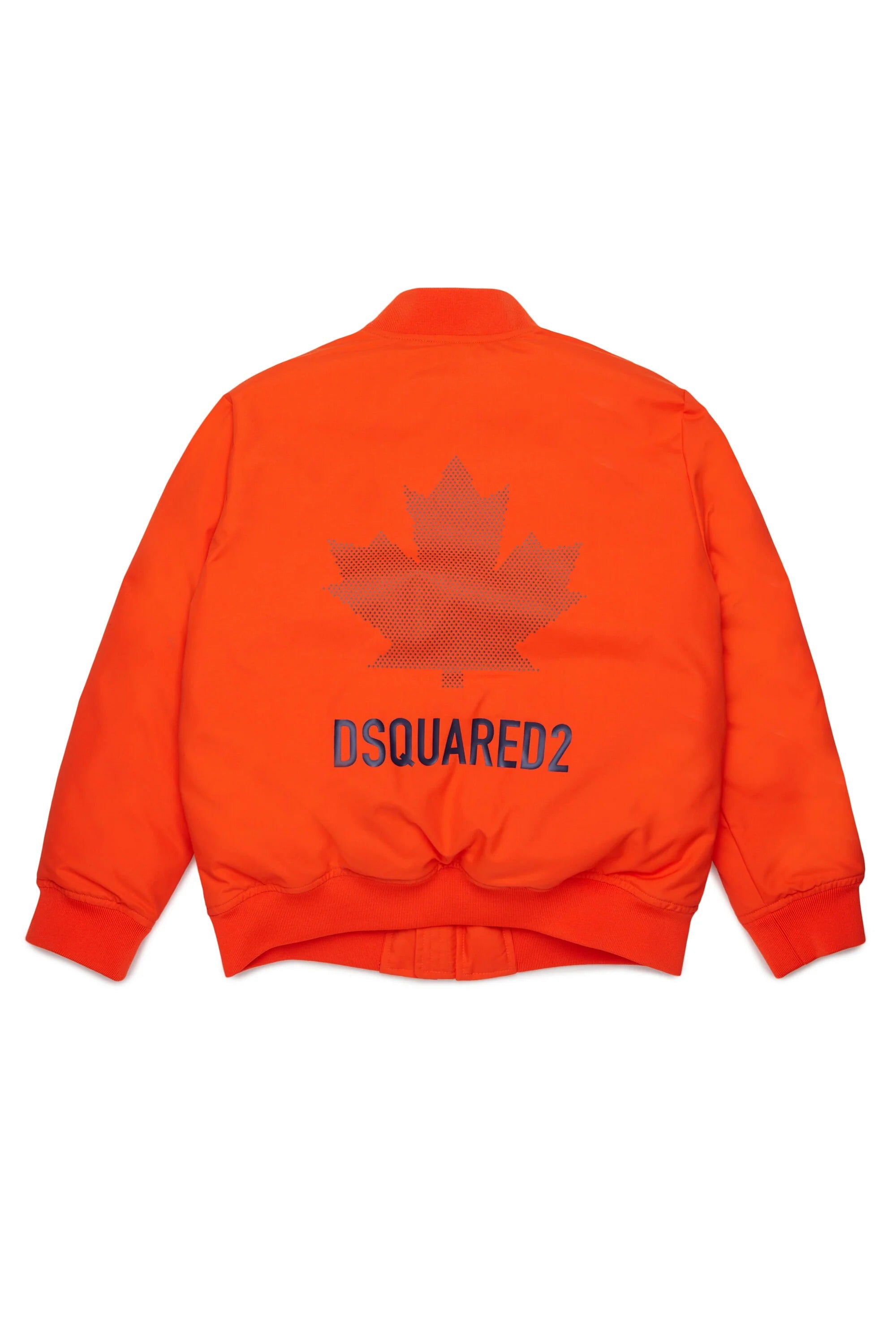 Giacca imbottita con logo stampato arancione fiamma DQ3436-D0AIC DQ258 DSQUARED KID 