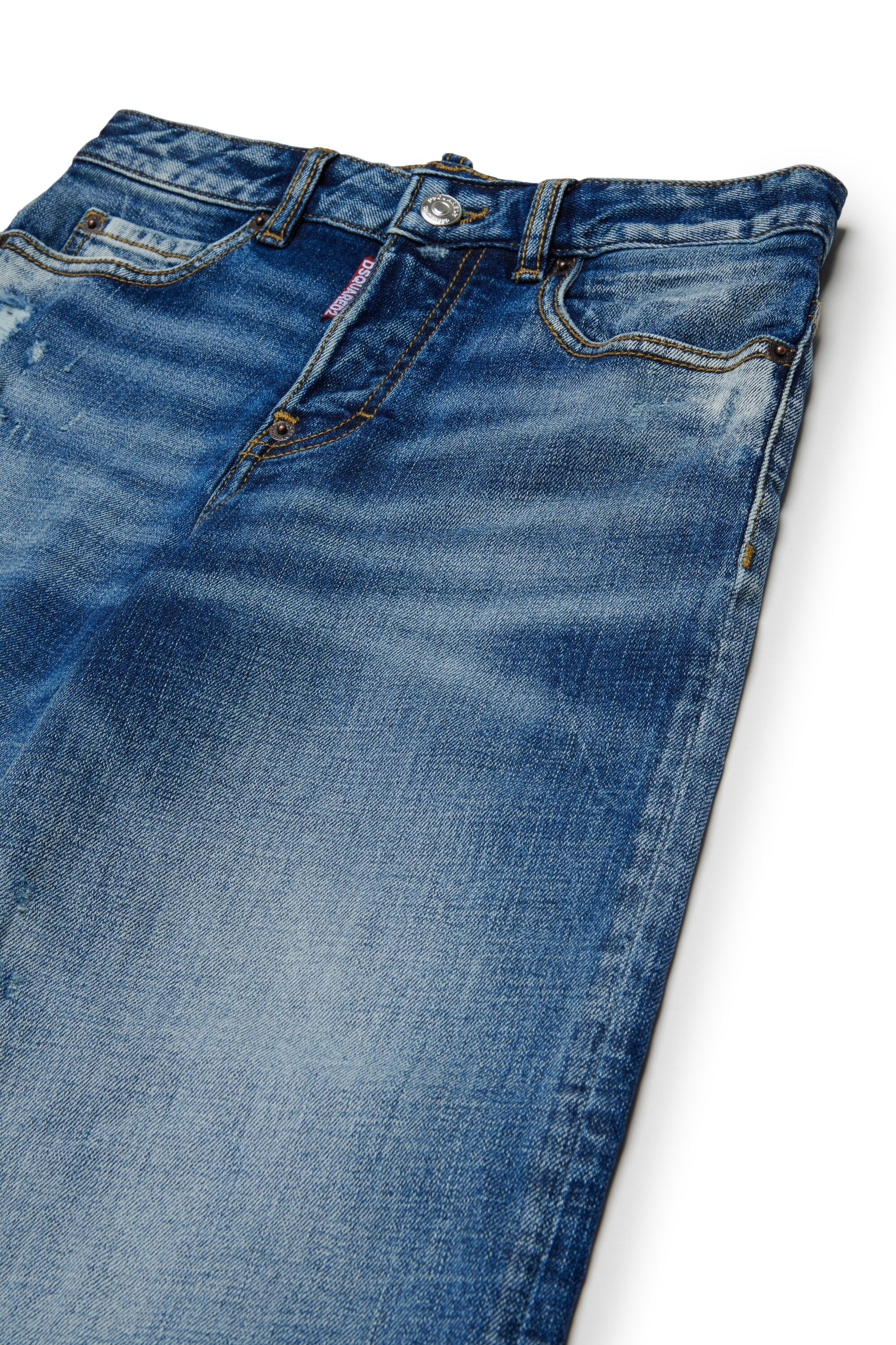 Jeans dalla vestibilità comoda, lavaggio blu medio - larghi DQ3577-D0AHR DQ01 DSQUARED KID 