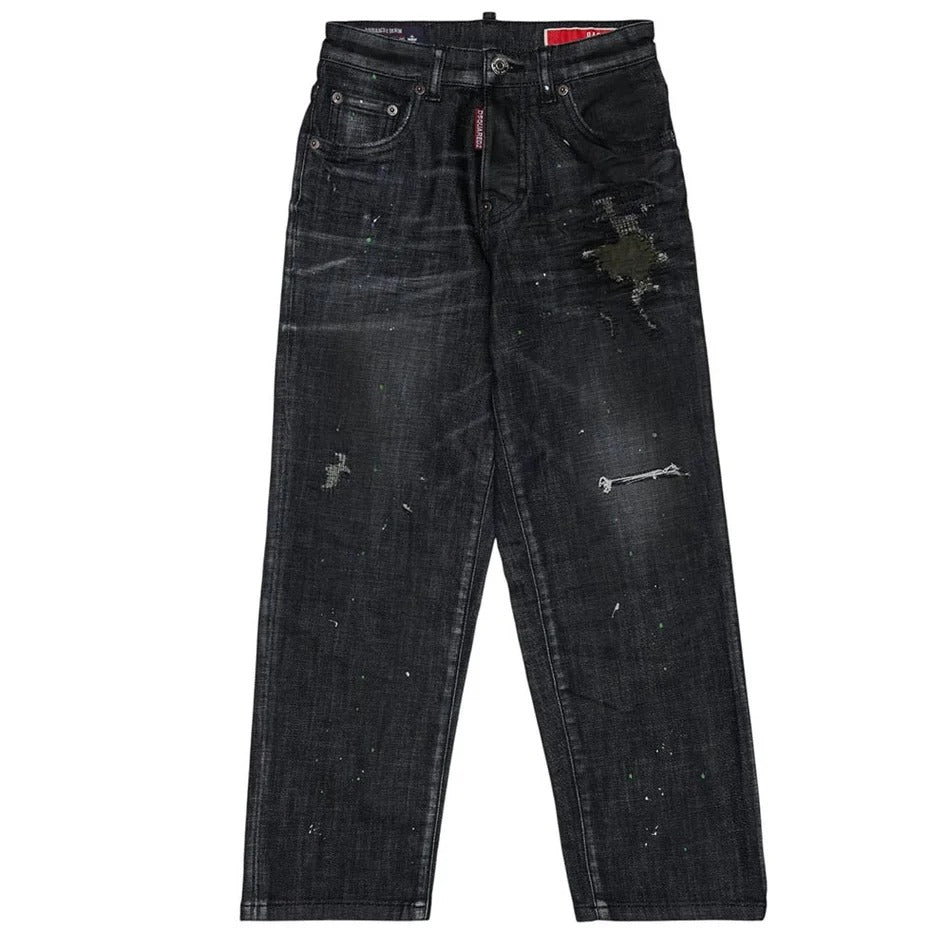 Jeans dalla vestibilità comoda, lavaggio nero - larghi DQ3578-D0AI1 DQ2 DSQUARED KID 