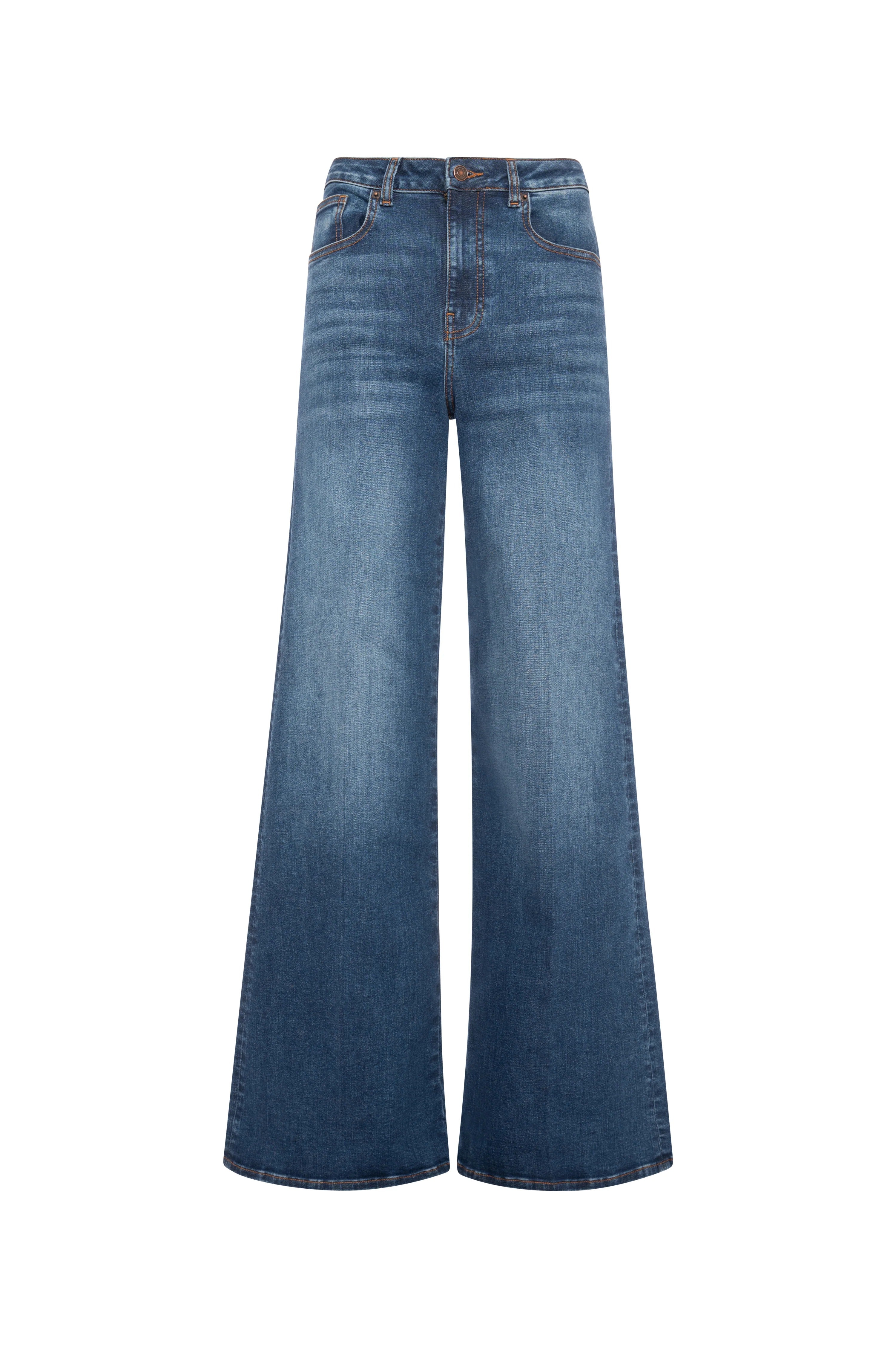 Jeans flare in denim con lavaggio medio FP26WV3015D46002 987 FRACOMINA 
