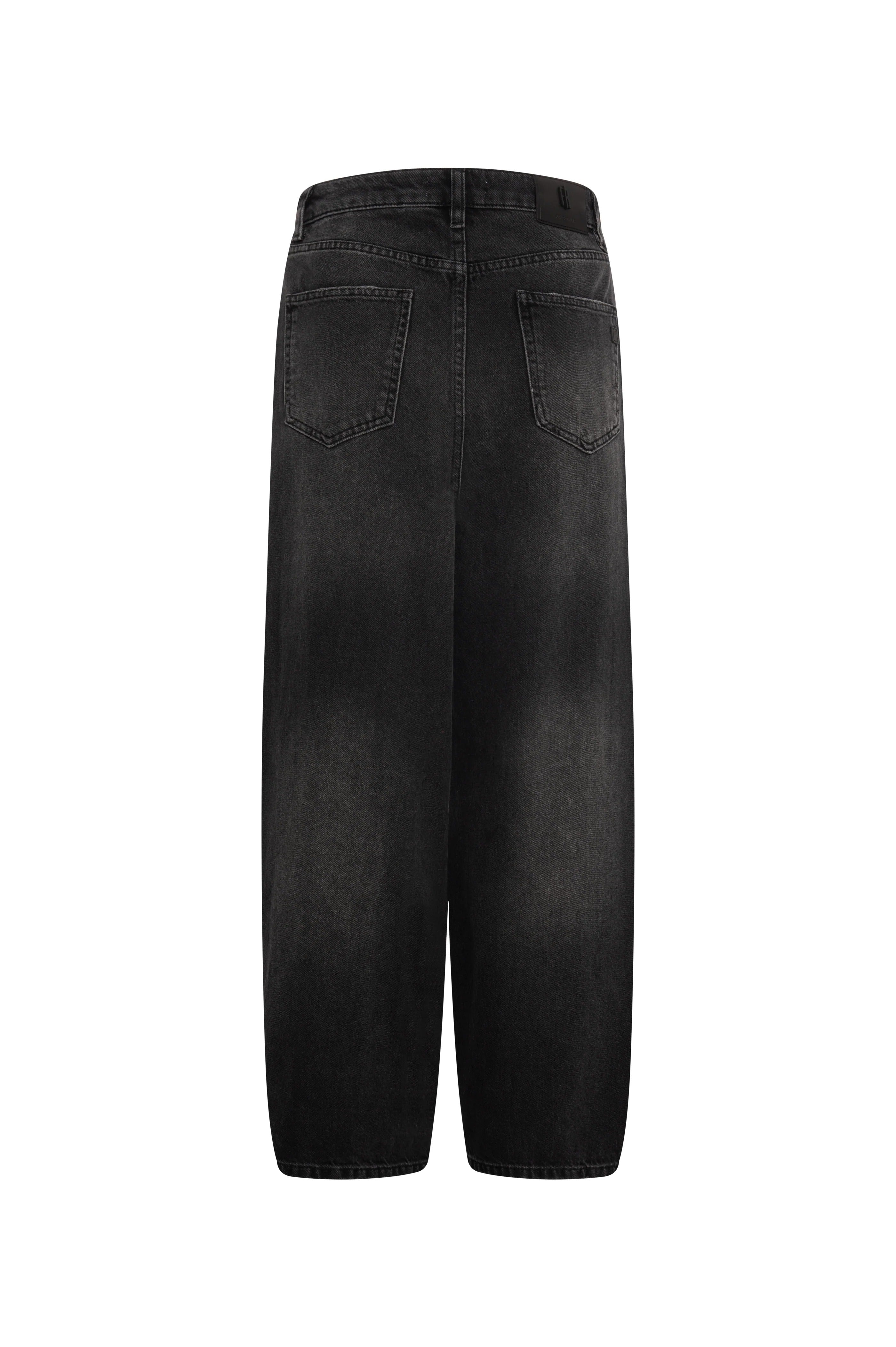 Fracomina Jeans carrot balloon in denim nero con lavaggio scuro FP26WVD009D419R9 H21 FRACOMINA 