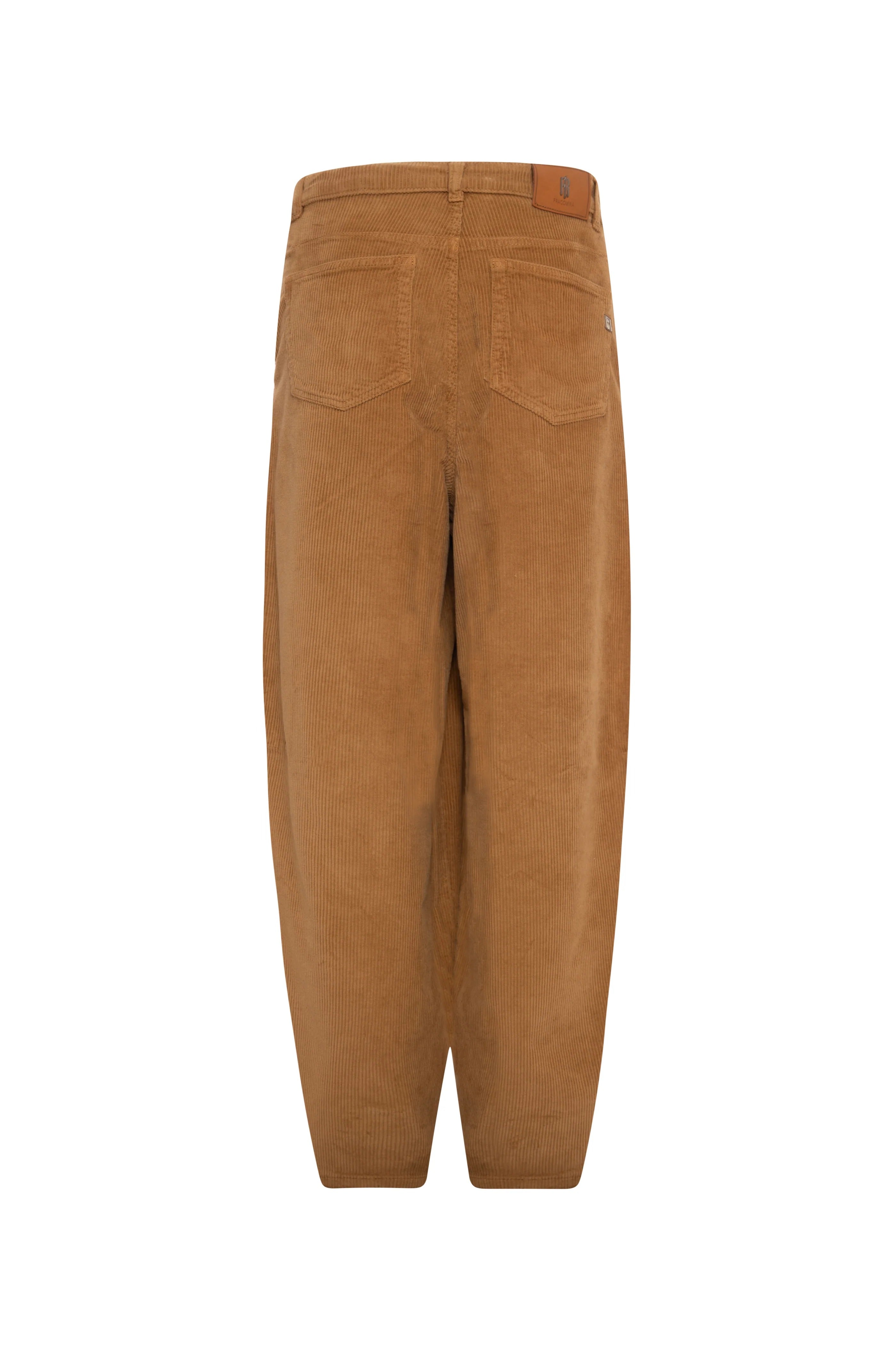 Fracomina Pantalone carrot balloon in velluto a coste Camel FP26WVD012W56701 093 FRACOMINA 