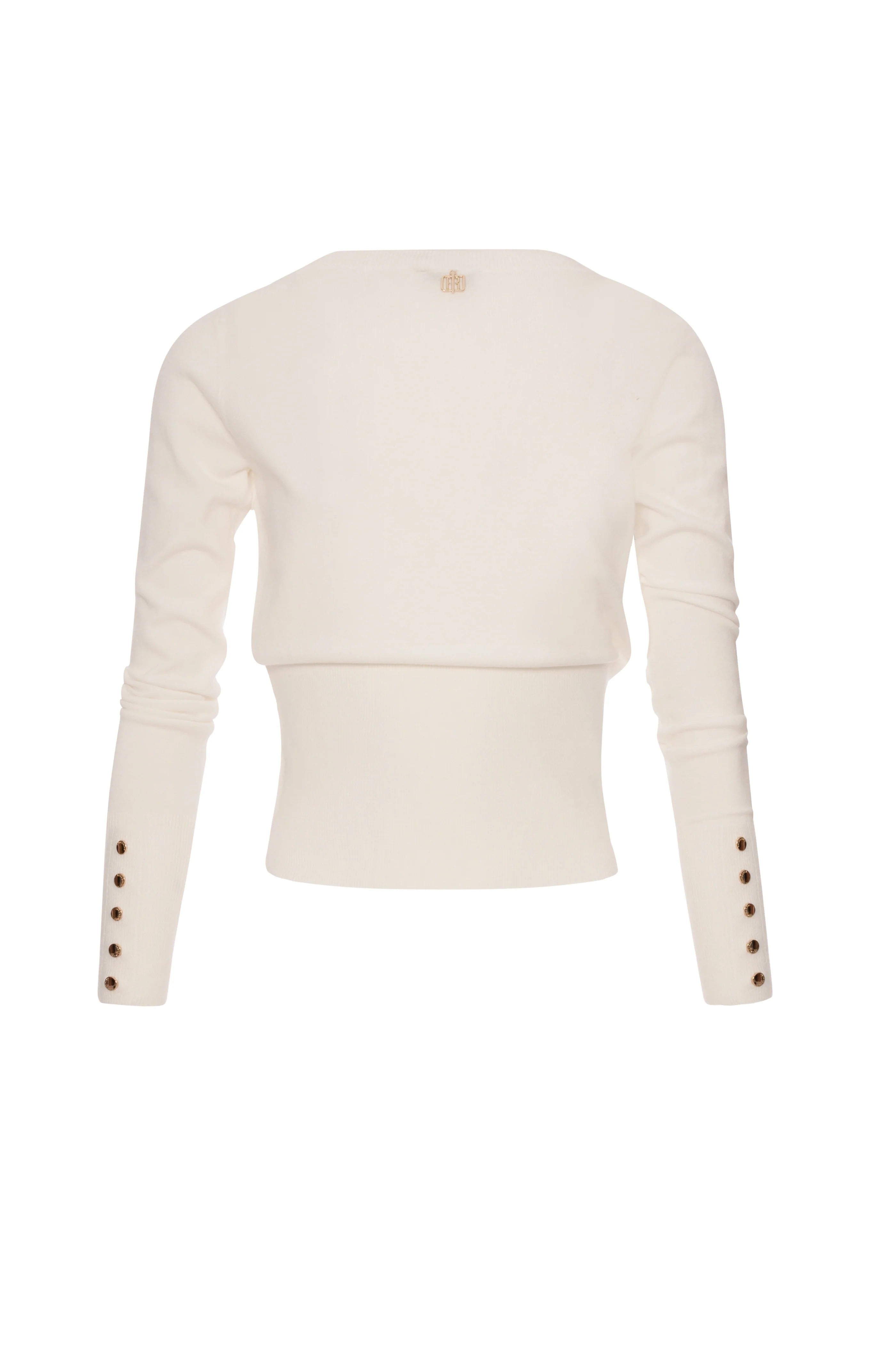 Fracomina Maglia slim con scollo a V cream FR26WT7001K50601 108 FRACOMINA 
