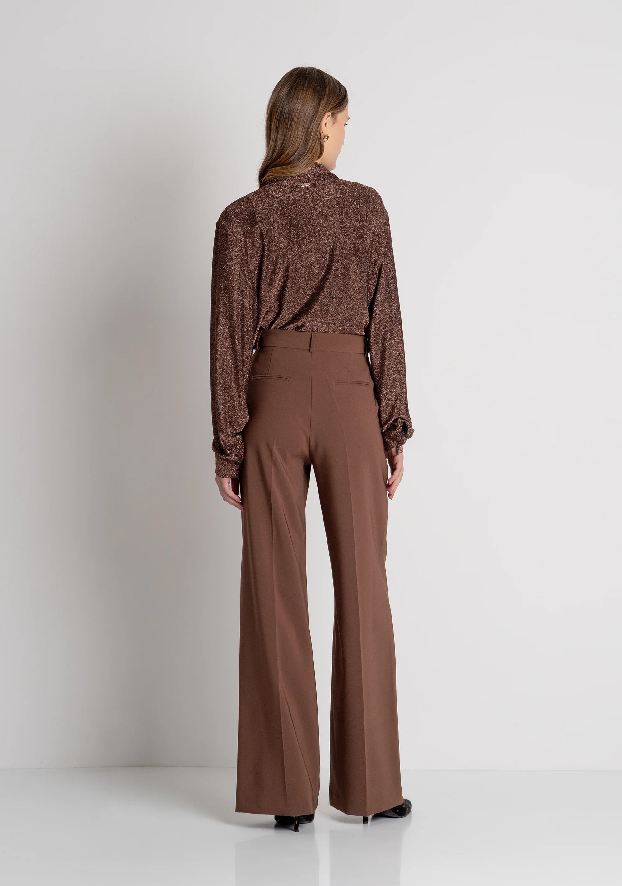 Fracomina Pantalone flare con vita regolare coffee FR26WV3002W42901 I49 FRACOMINA 