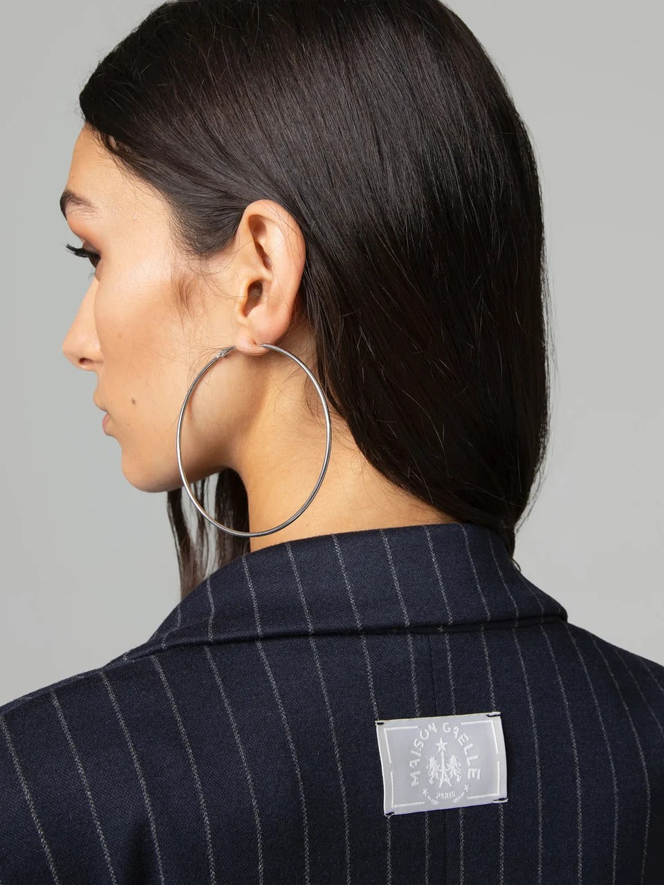 Gaelle Giacca gessata doppiopetto blu GAABW11113-TPV0001 BL07 GAELLE 
