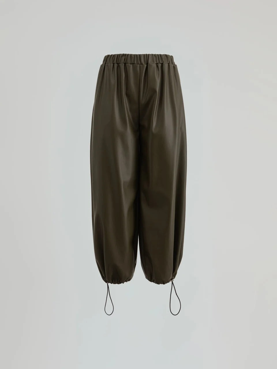 Gaelle Pantalone jogger in ecopelle verde GAABW11143-TPU0001 VE45 GAELLE 