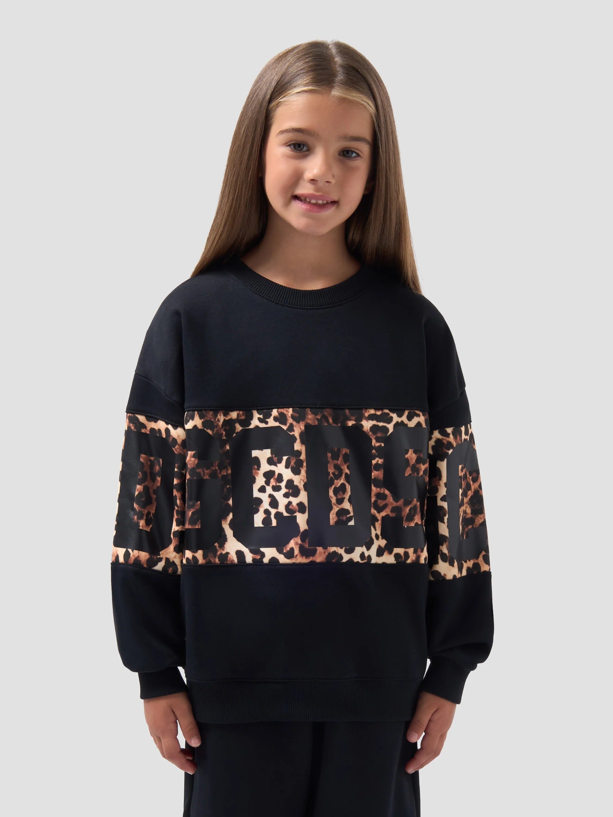 GCDS Felpa girocollo con logo della band Z0GJQE584F005 999M GCDS 