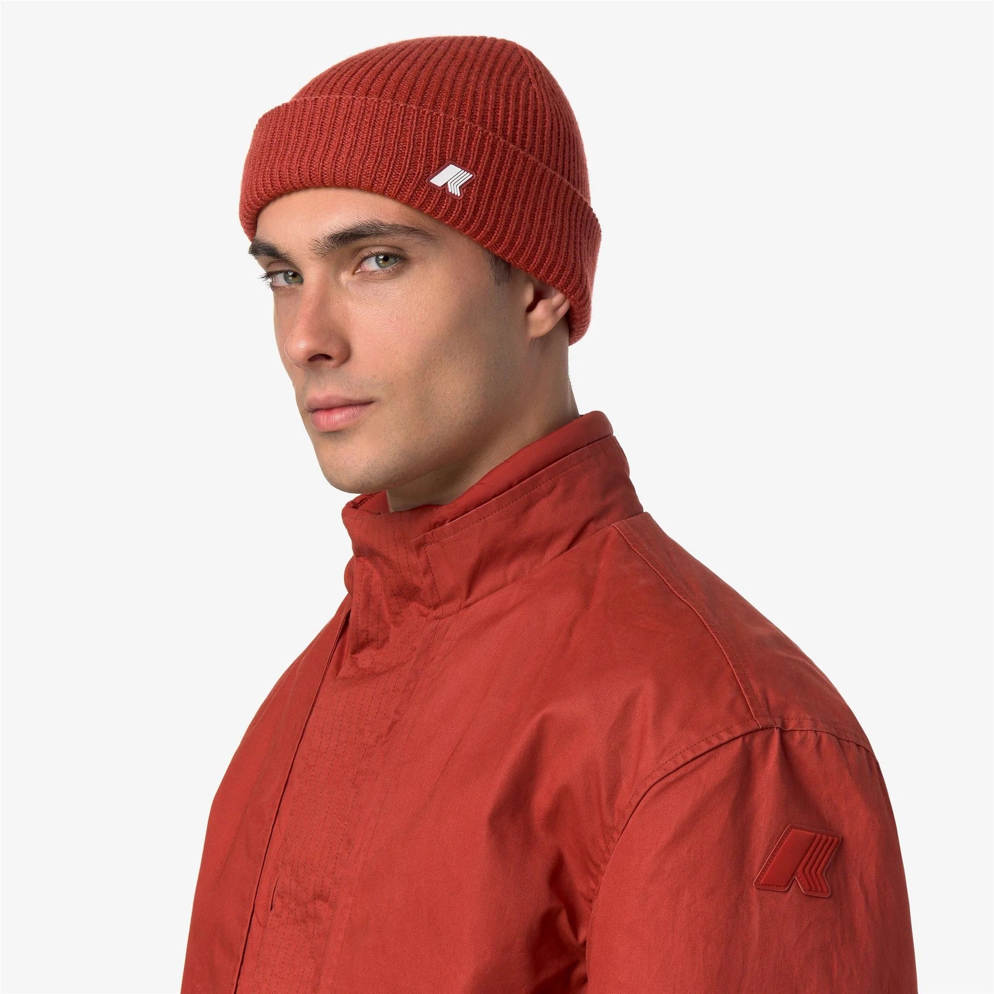 Cappello Brice Cardigan Stitch Wool red dk chili K2132HW XKQ K-WAY 