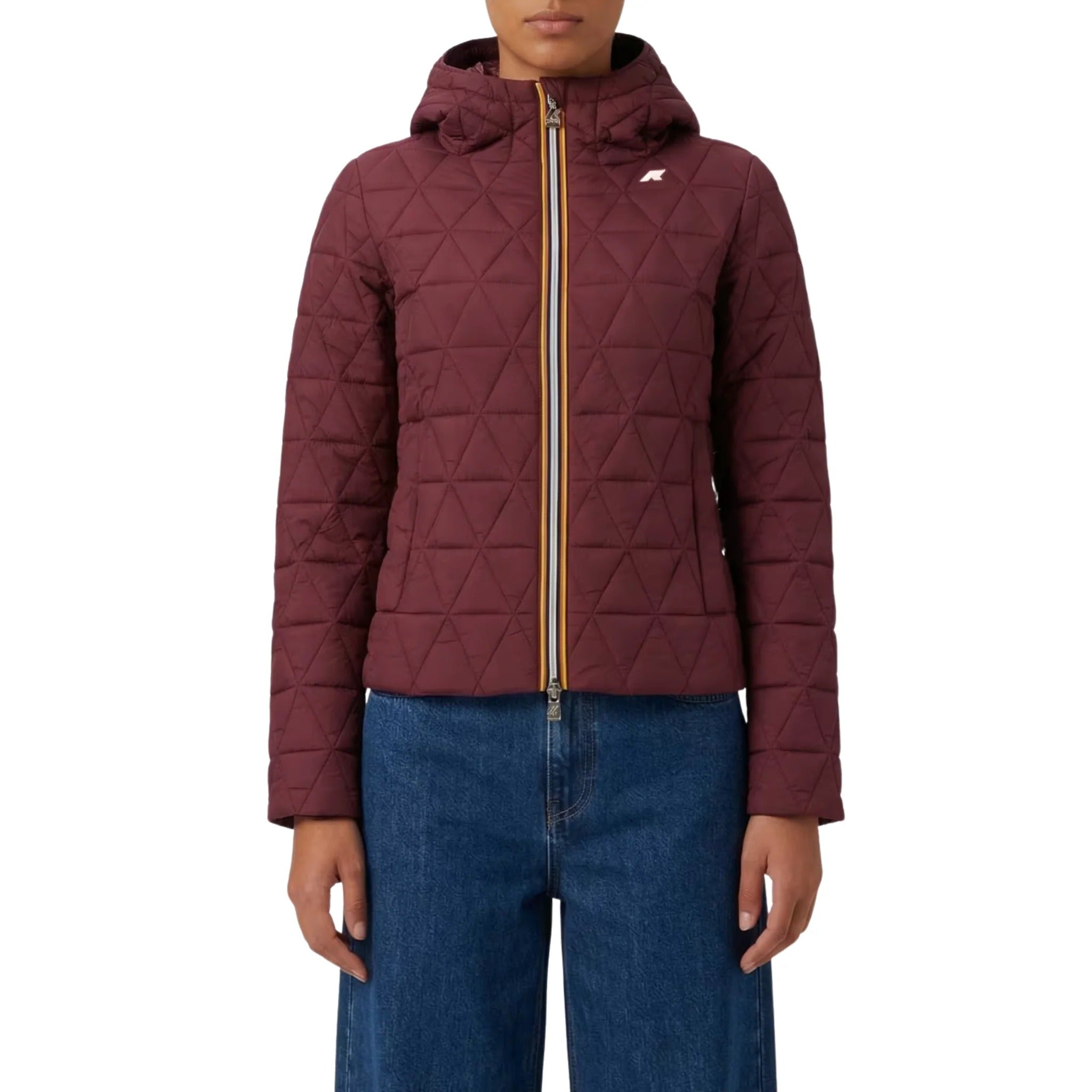 Giacca Lil Diamond Quilted Warm Violet mauve wine K2136EW 345 K-WAY 