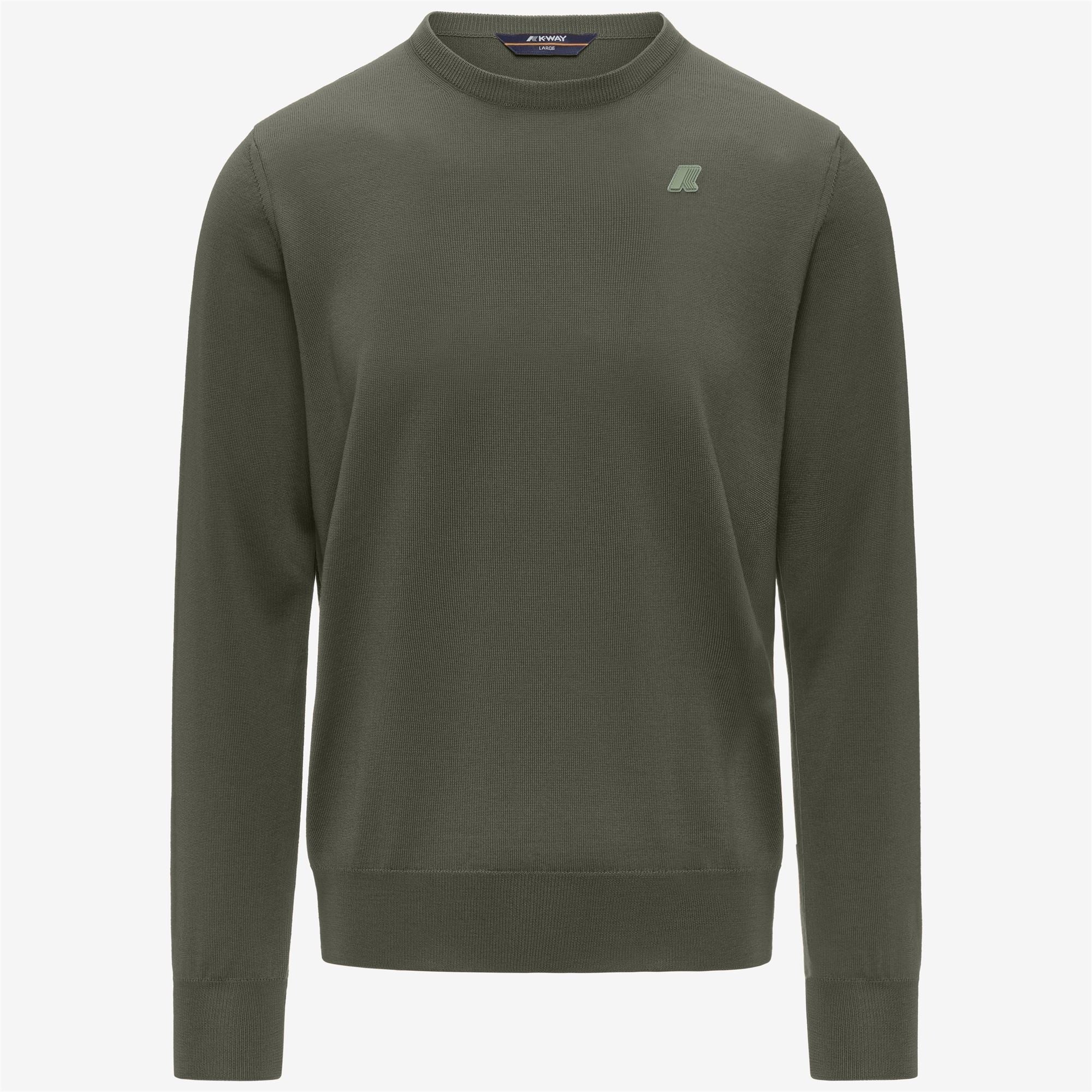 Maglione Sebastien Merino Green Sage K2142EW 189 K-WAY 