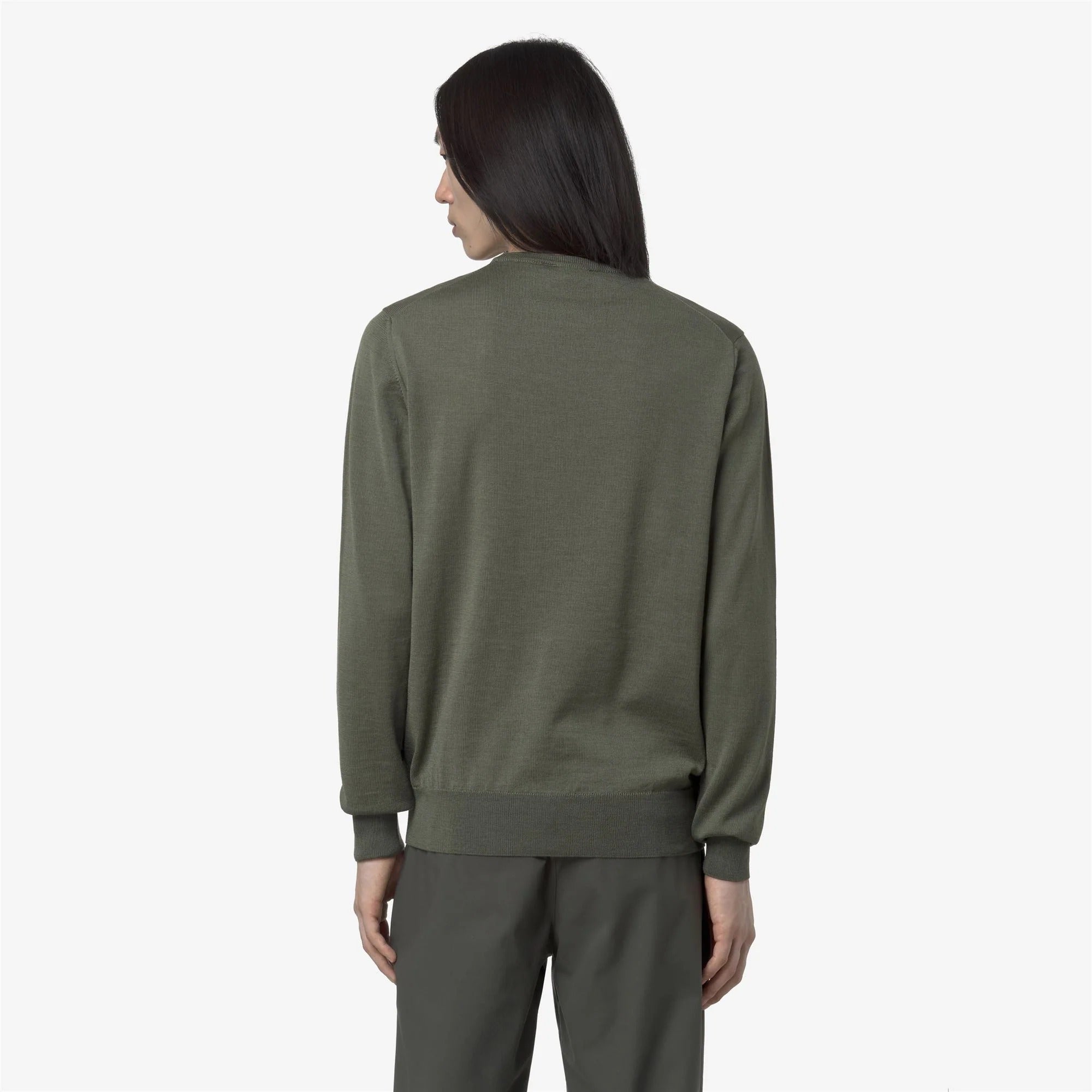 Maglione Sebastien Merino Green Sage K2142EW 189 K-WAY 