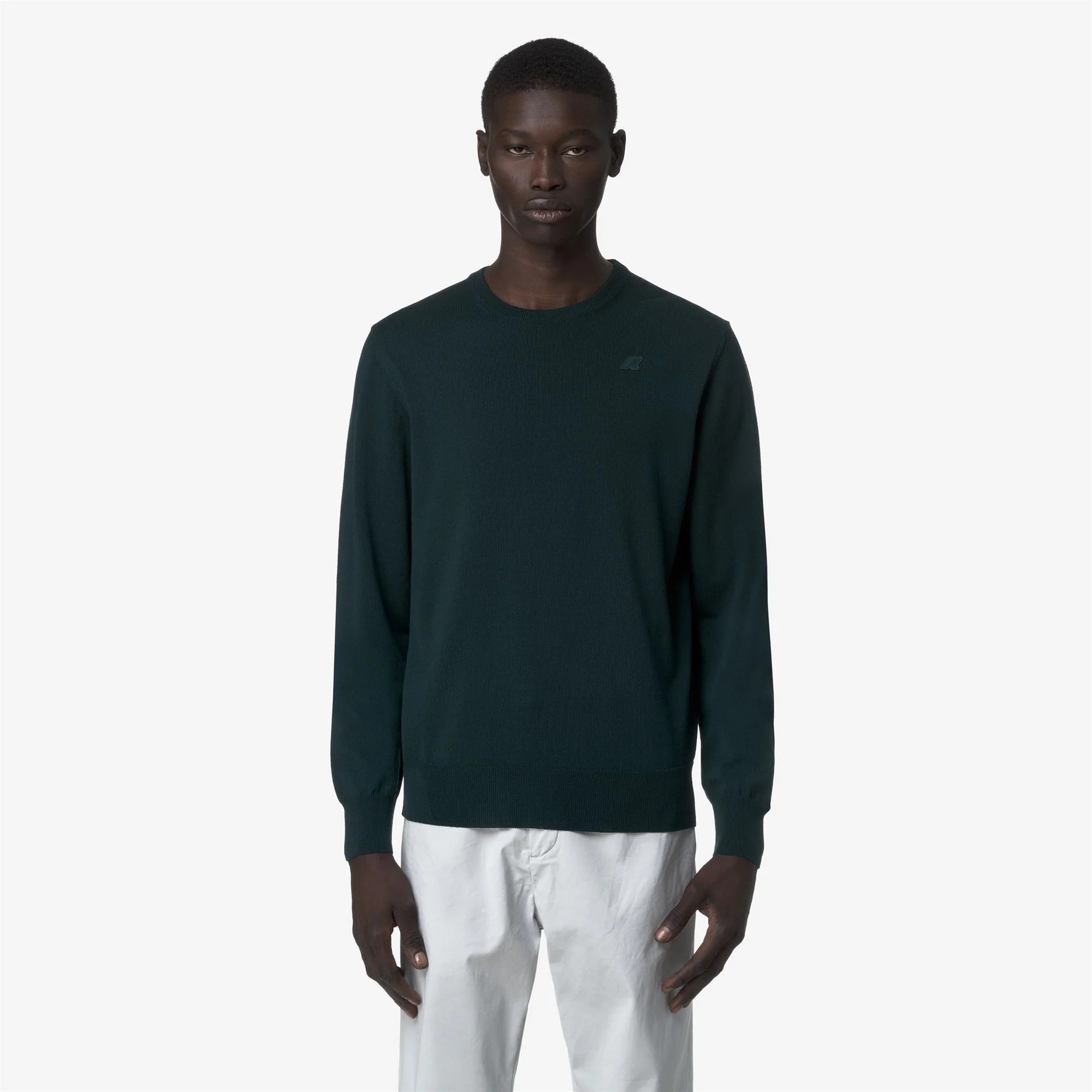 Maglione Sebastien Merino Green Ponderosa K2142EW 614 K-WAY 