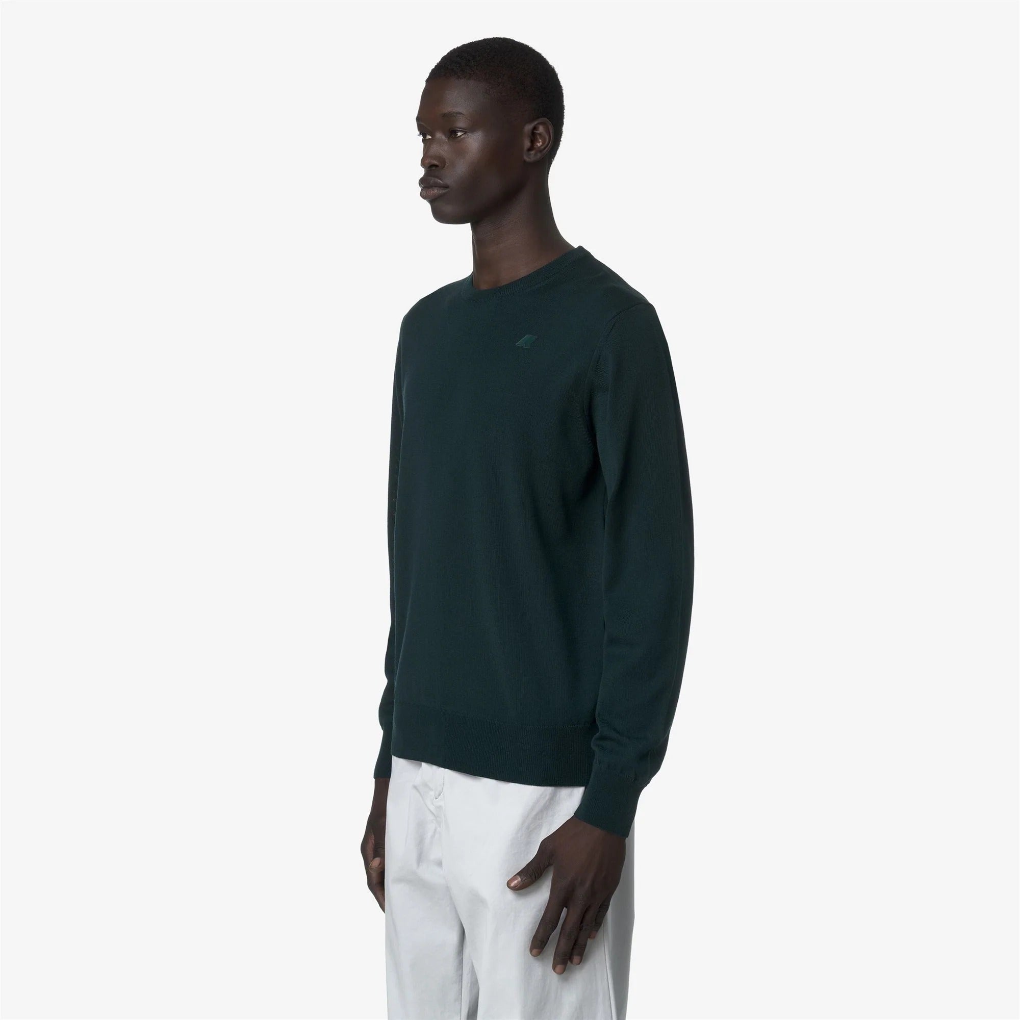 Maglione Sebastien Merino Green Ponderosa K2142EW 614 K-WAY 