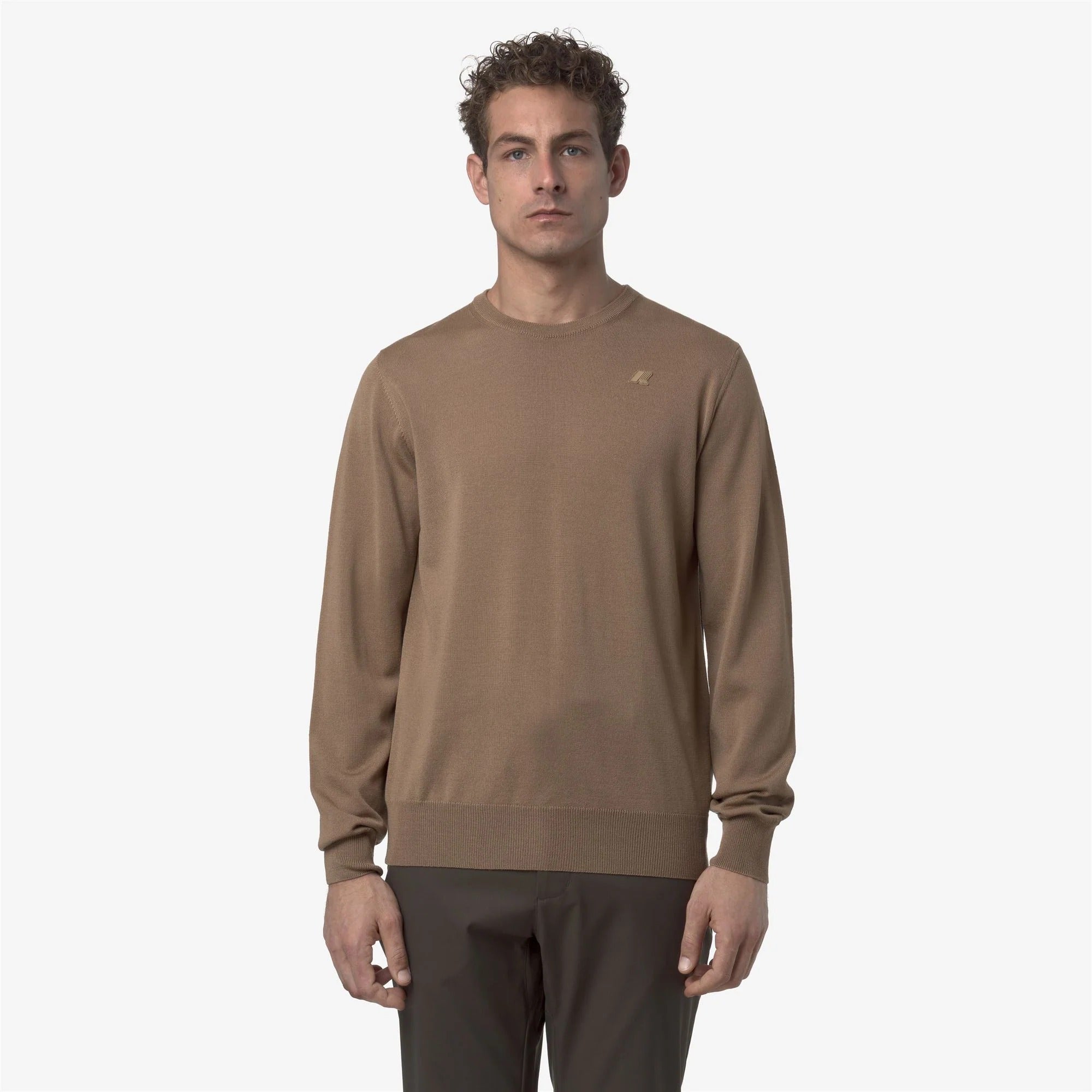 Maglione Sebastien Merino Brown cartouche K2142EW XZ3 K-WAY 