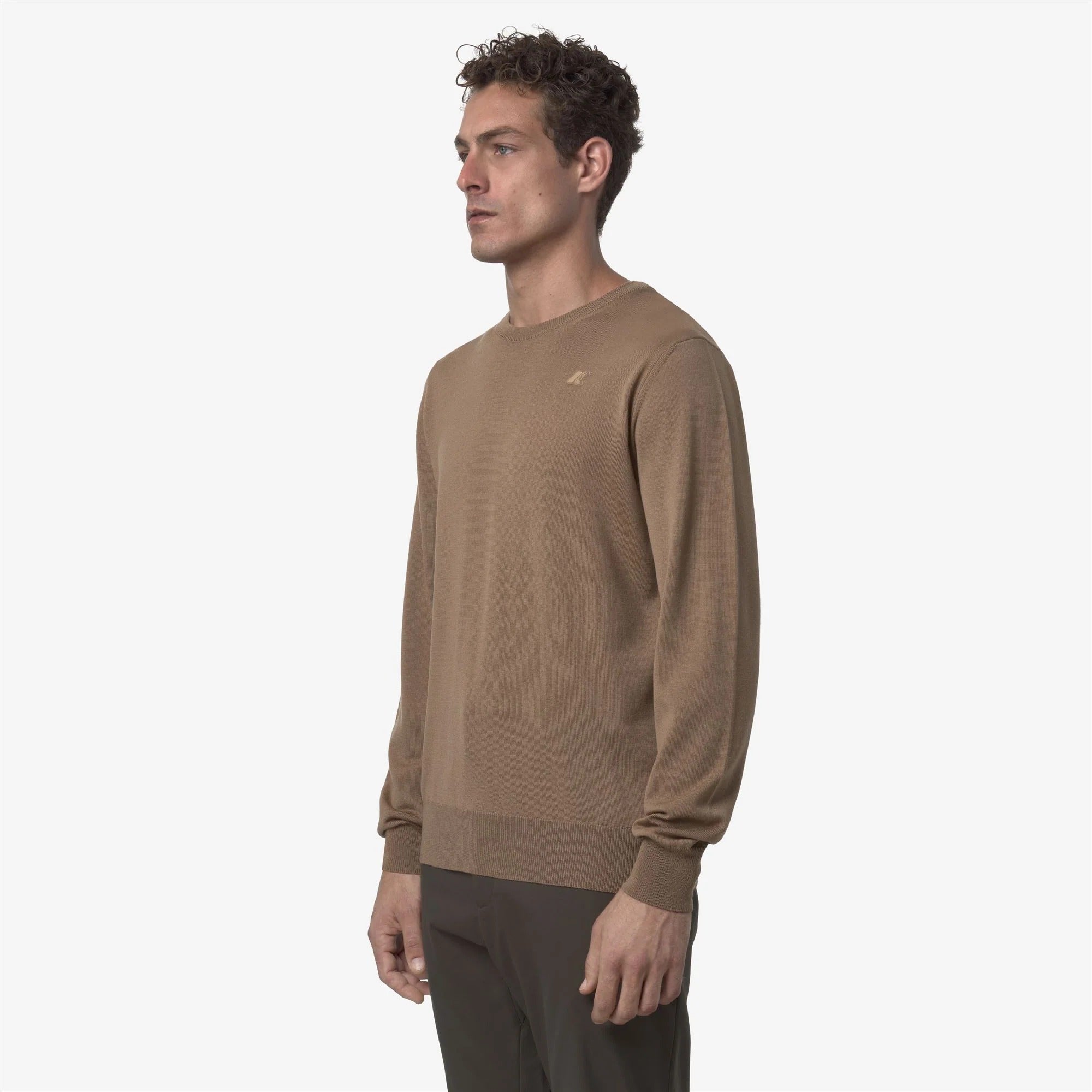 Maglione Sebastien Merino Brown cartouche K2142EW XZ3 K-WAY 