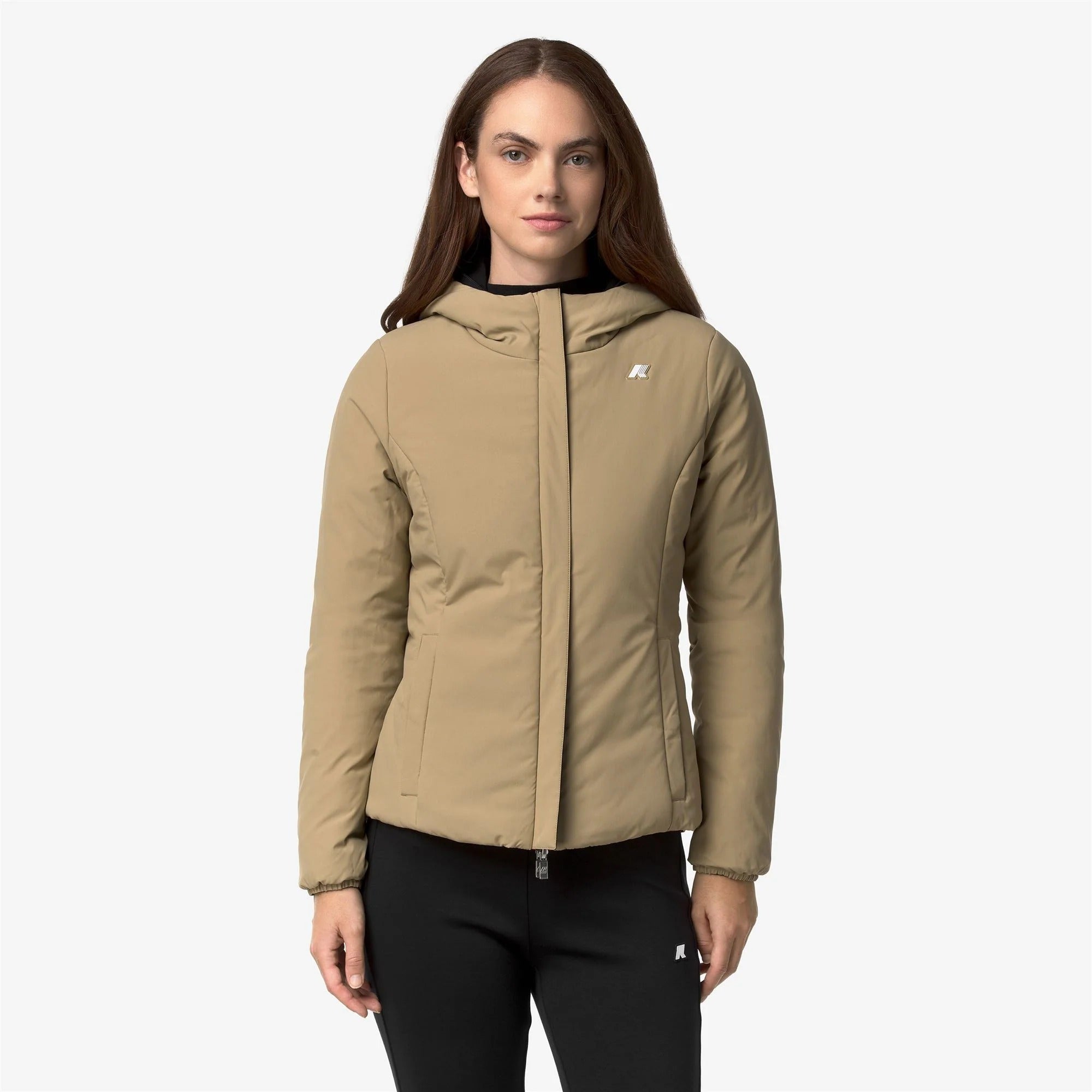 Giacca Lily St Warm Double Black pure-beige khaki K6128TW DBN K-WAY 