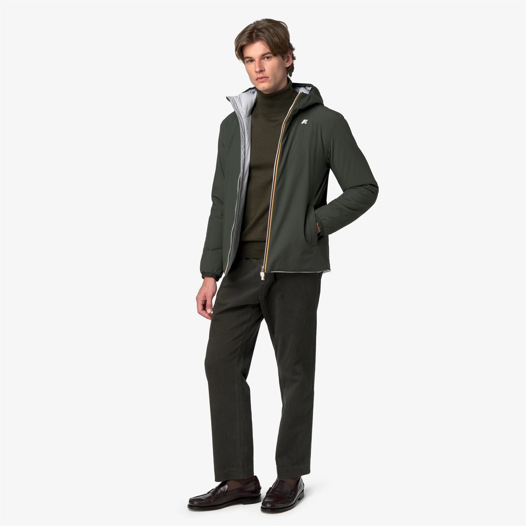 Giacca Jack St Warm Double Green blackish-grey ash K6128VW DD5 K-WAY 