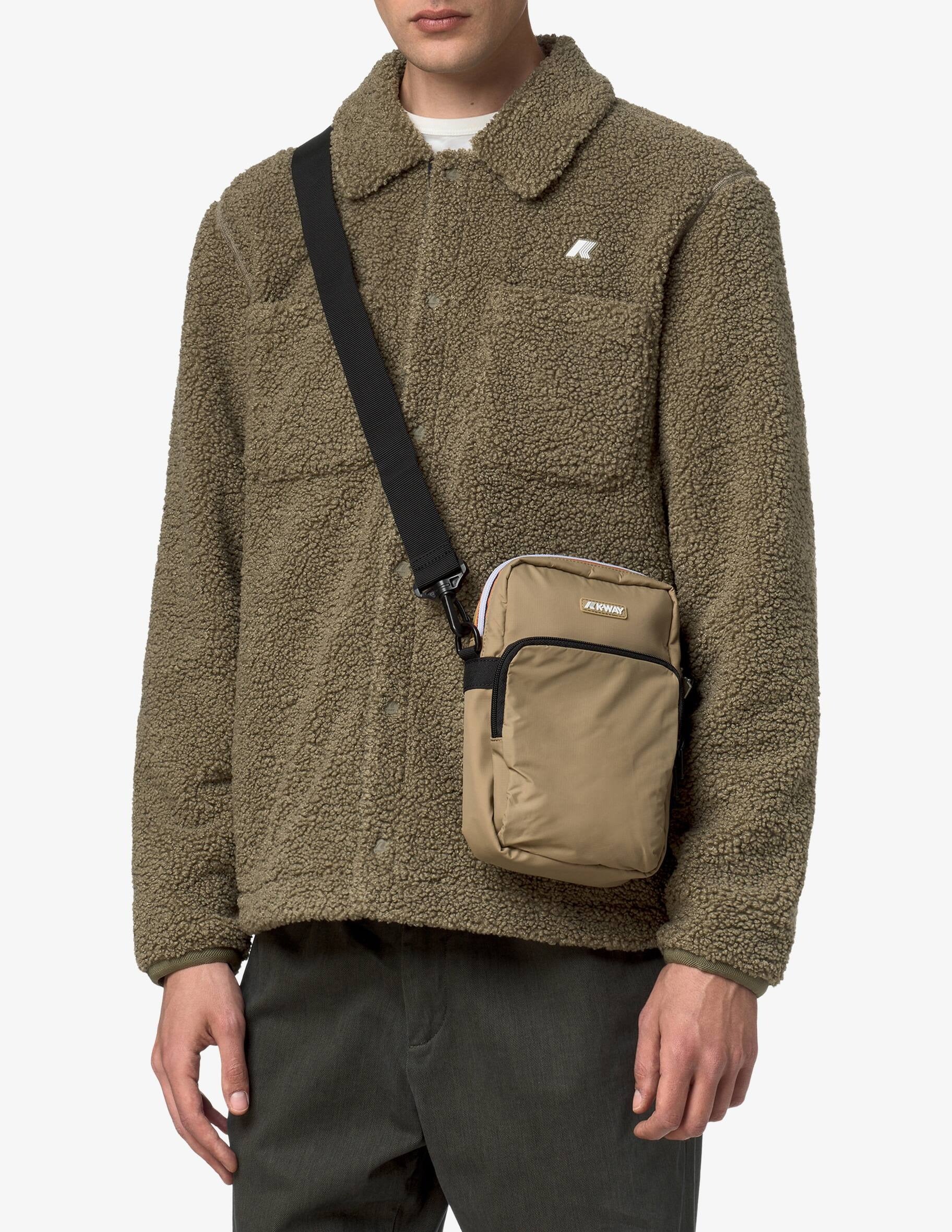 Borsa a Tracolla Impermeabile erloy beige khaki K7116VW 677 K-WAY 