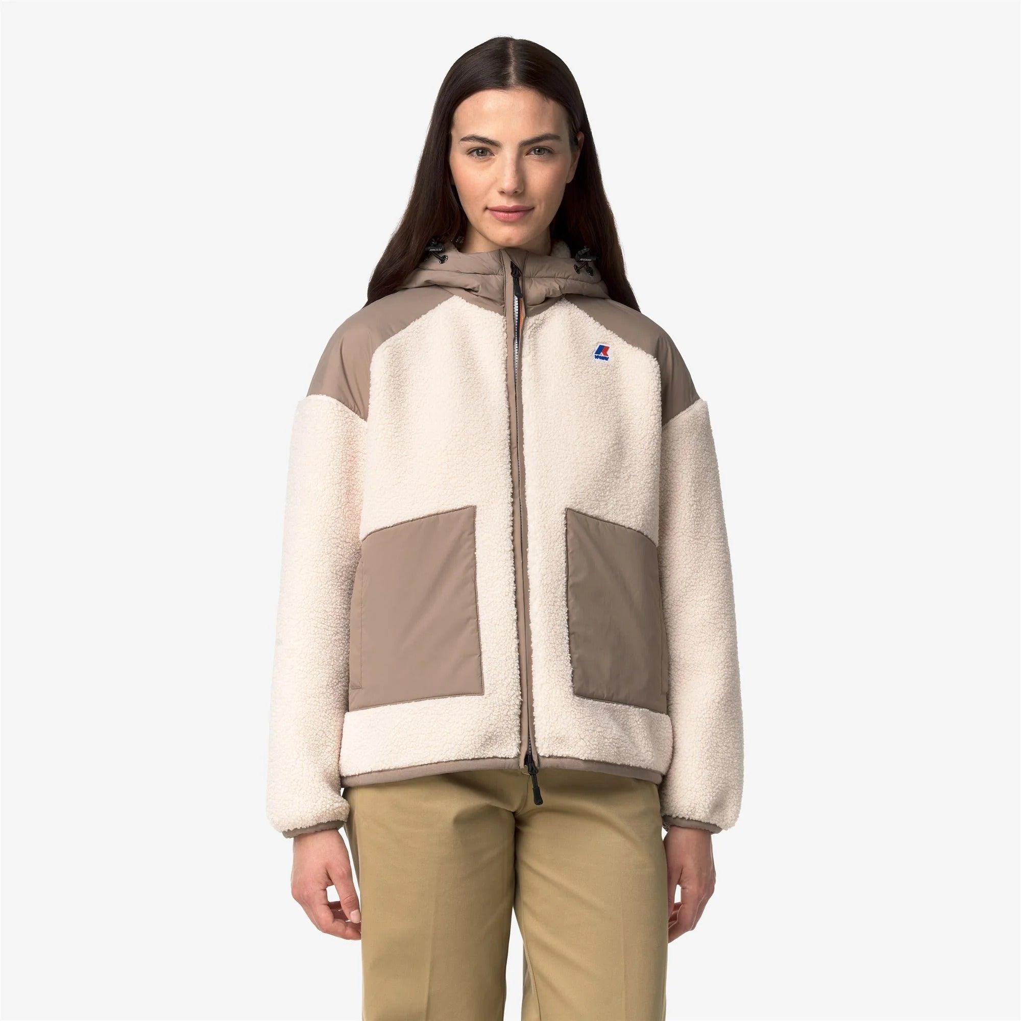Felpa Angelique 4.0 Orsetto Beige taupe-ecrù K7135LW A02 K-WAY 