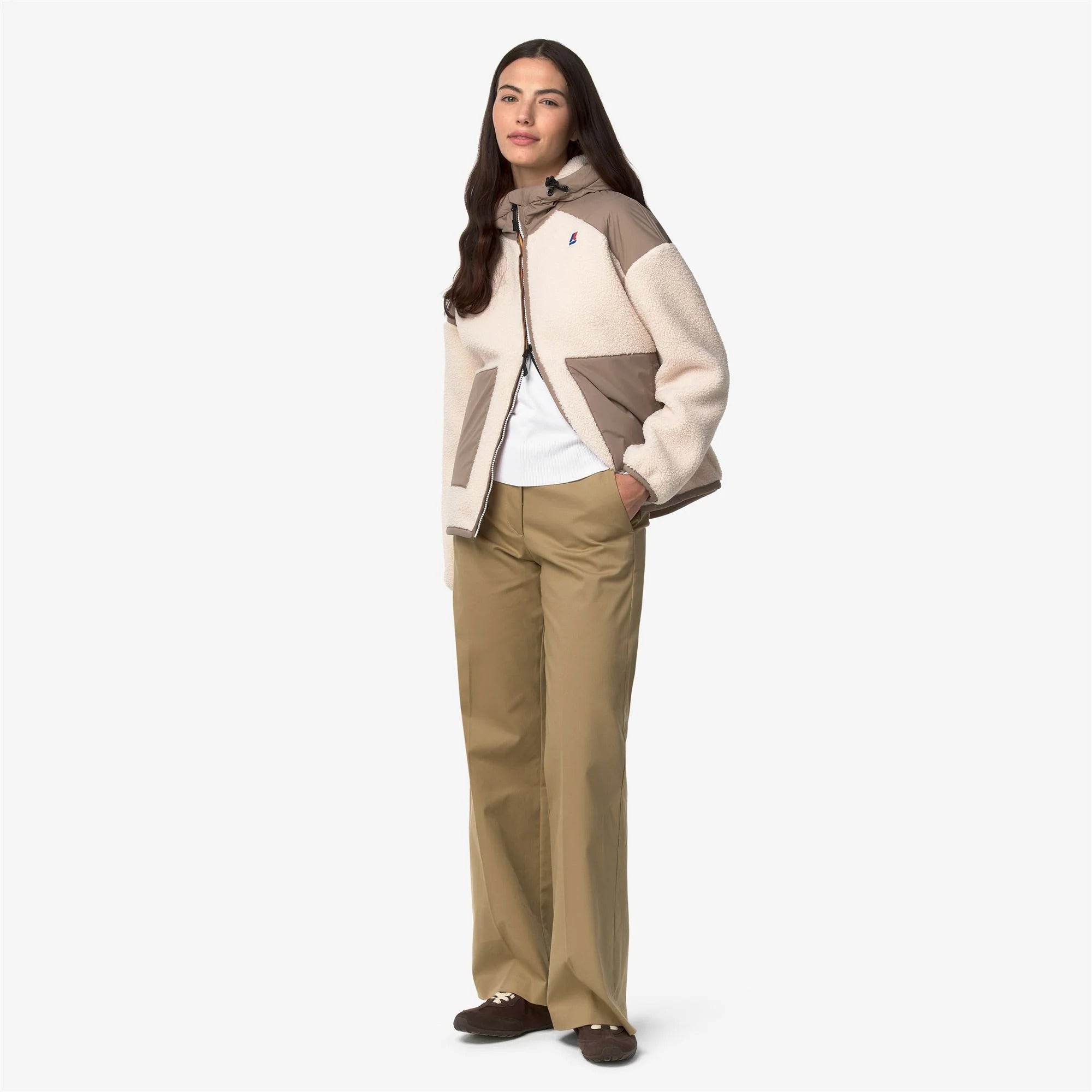 Felpa Angelique 4.0 Orsetto Beige taupe-ecrù K7135LW A02 K-WAY 