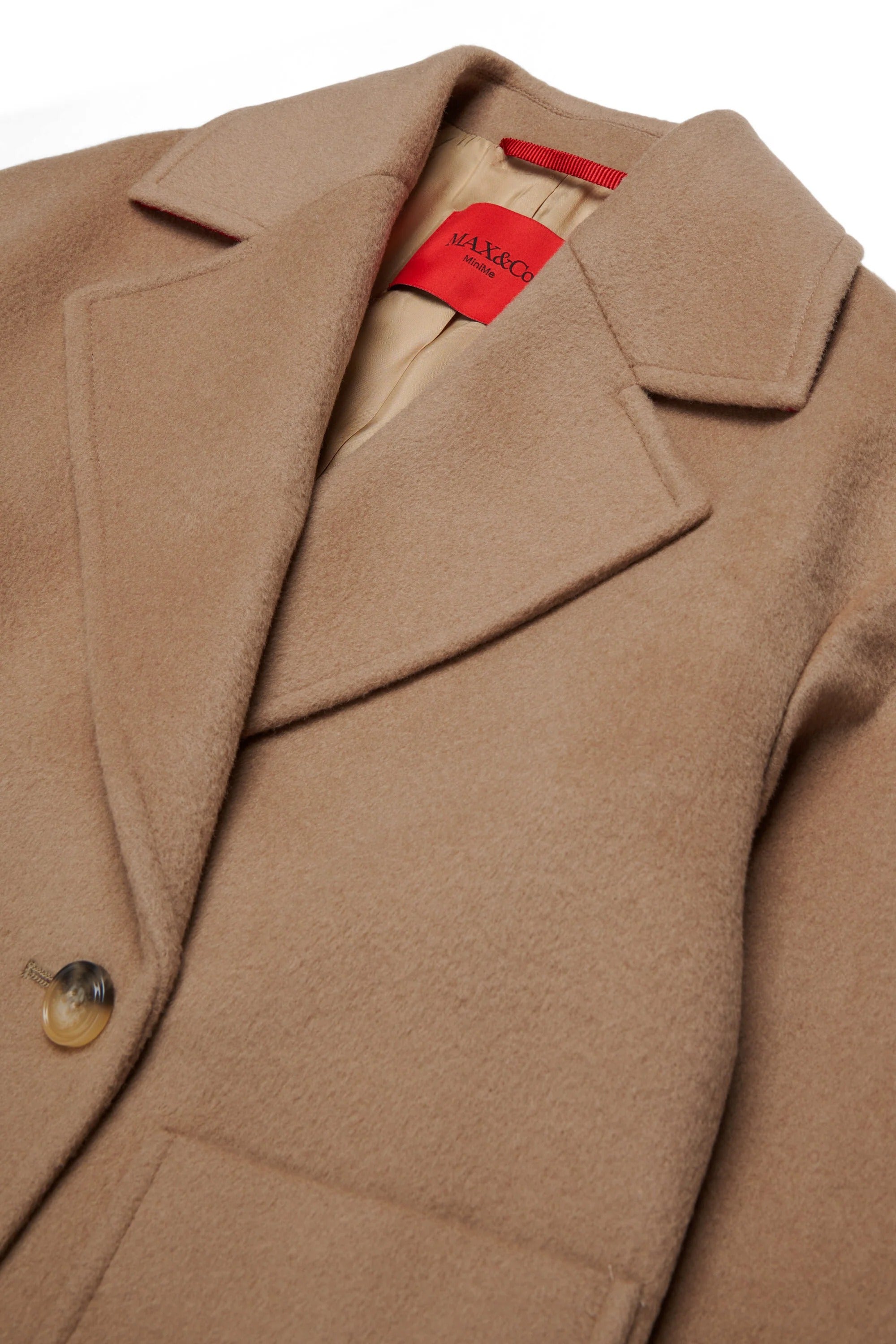 Cappotto caban doppiopetto in lana rasata beige MX0229-MX052 MX702 MAX&CO KID 