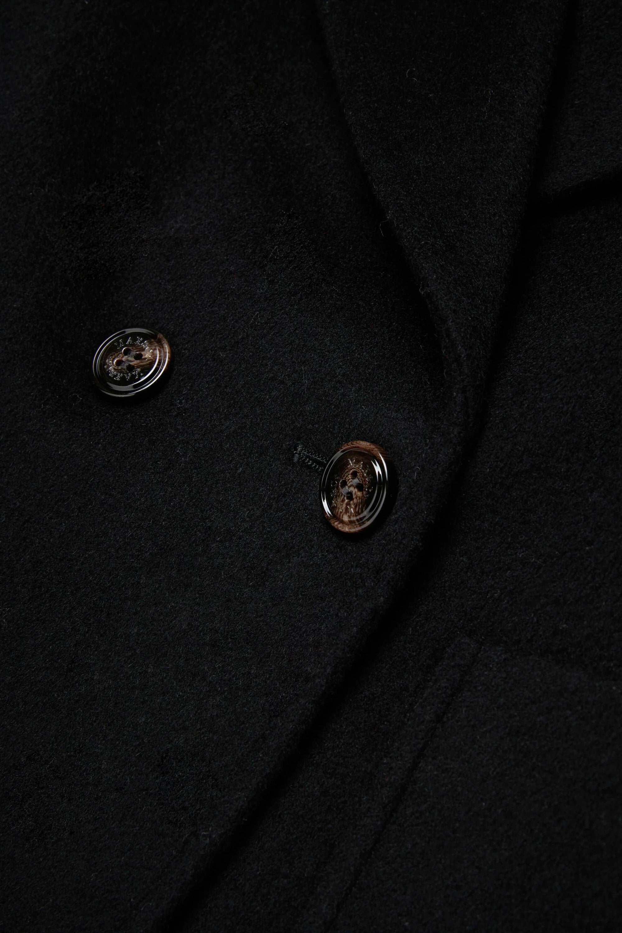 Cappotto caban doppiopetto in lana rasata nero MX0229-MX052 MX900 MAX&CO KID 