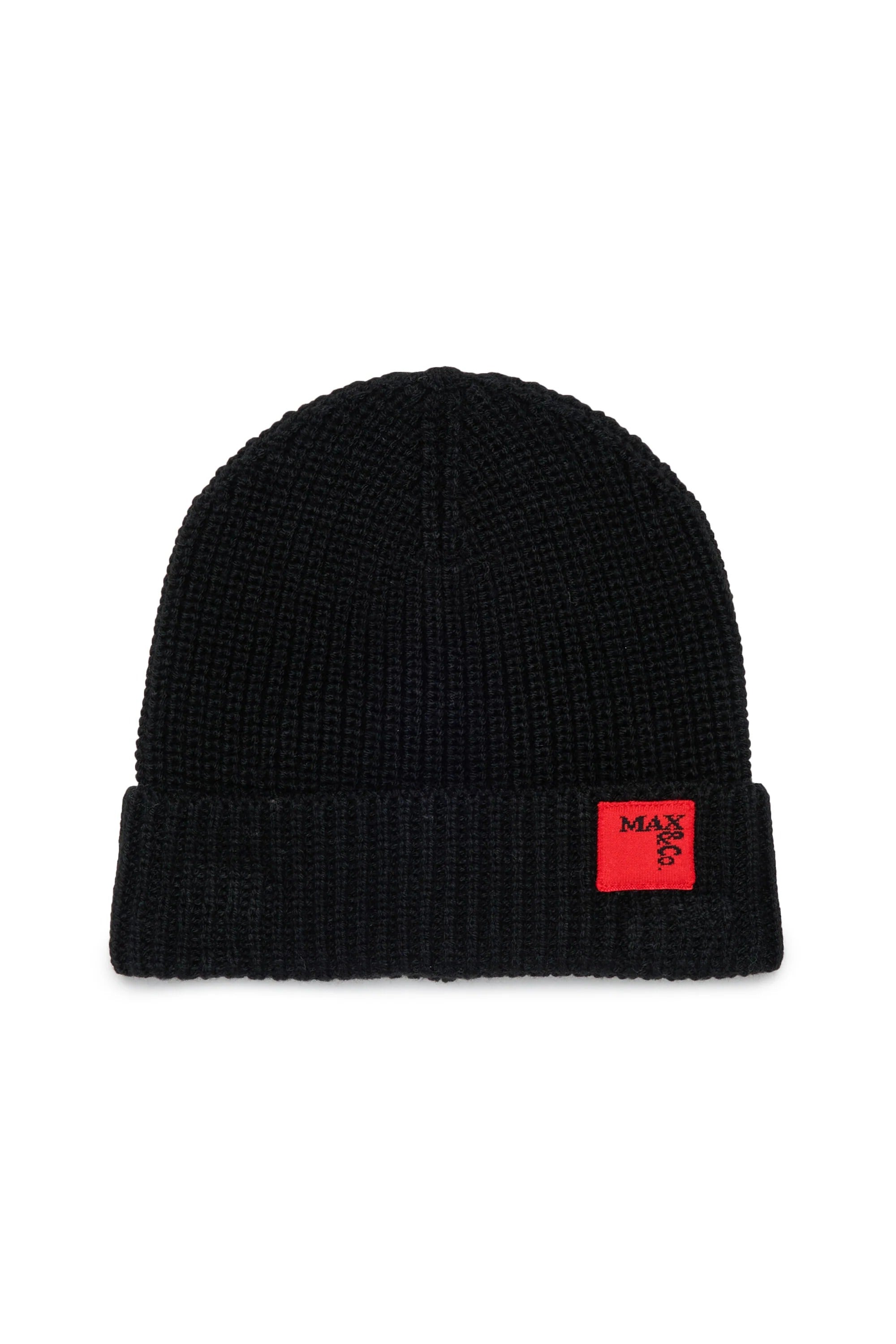 Berretto in misto lana con applicazione nero MX0242-MX048 MX900 MAX&CO KID 