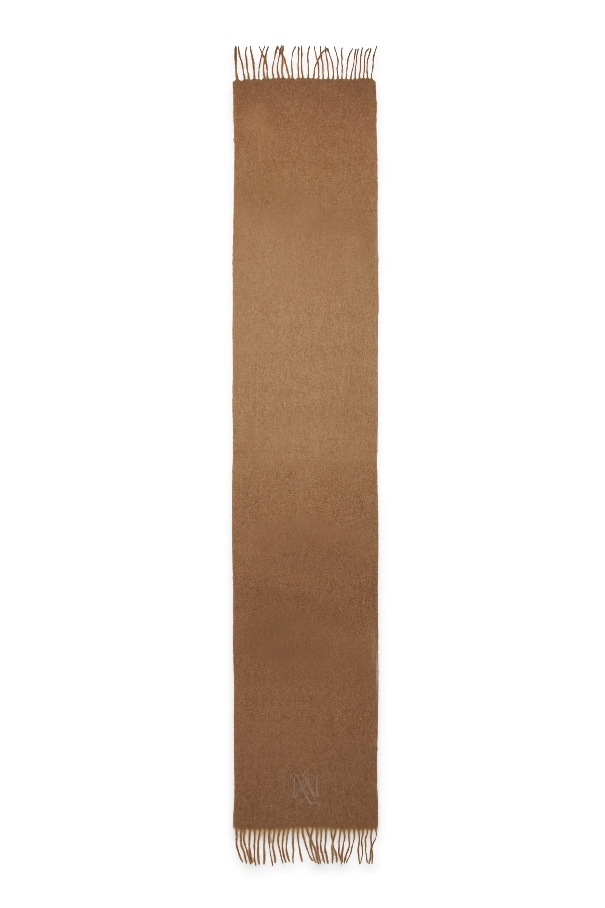 Sciarpa di lana con logo ricamato beige MX0246-MX00M MX702 MAX&CO KID 