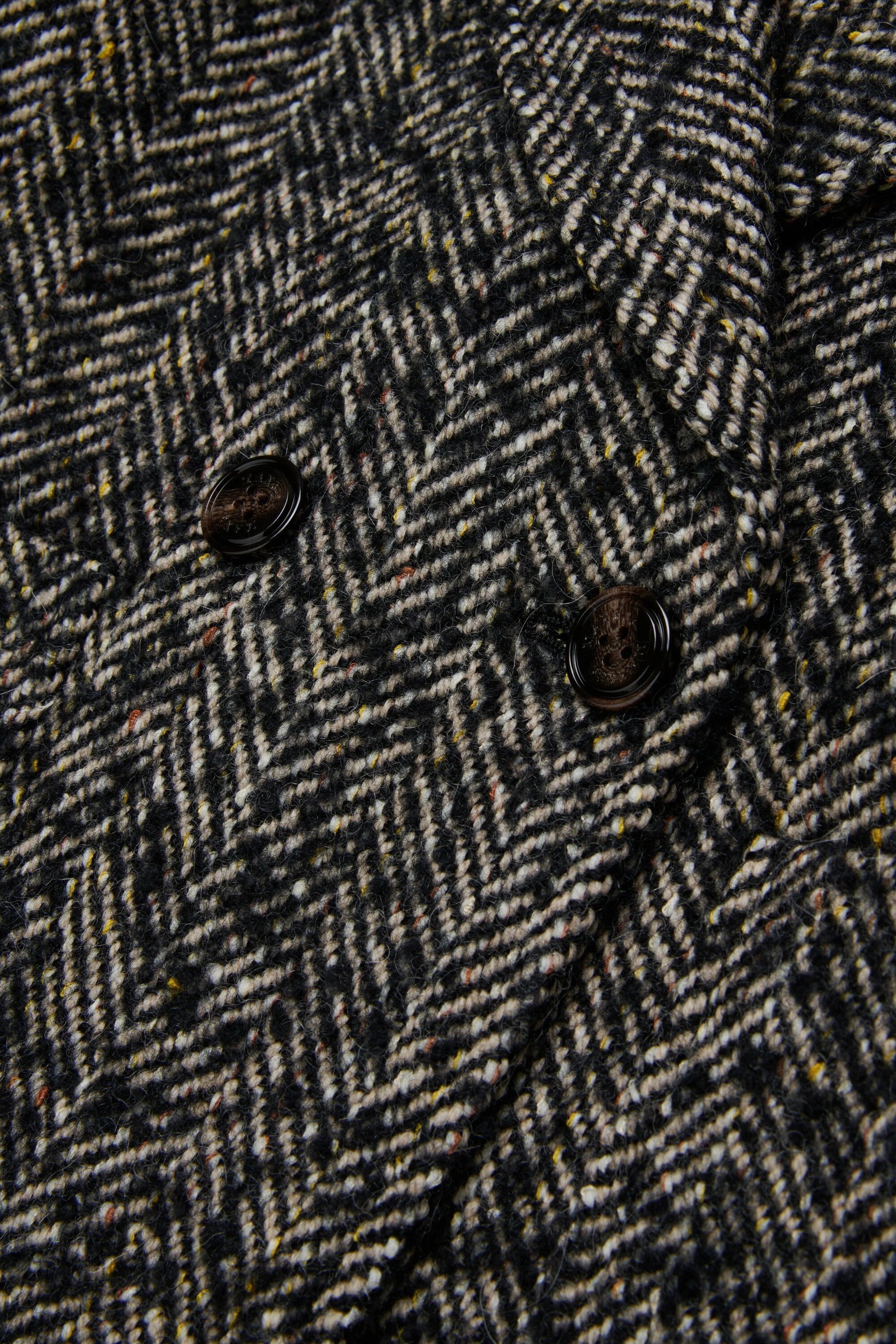 Cappotto con motivo a spina di pesce nero MX0440-MX02N MX900 MAX&CO KID 