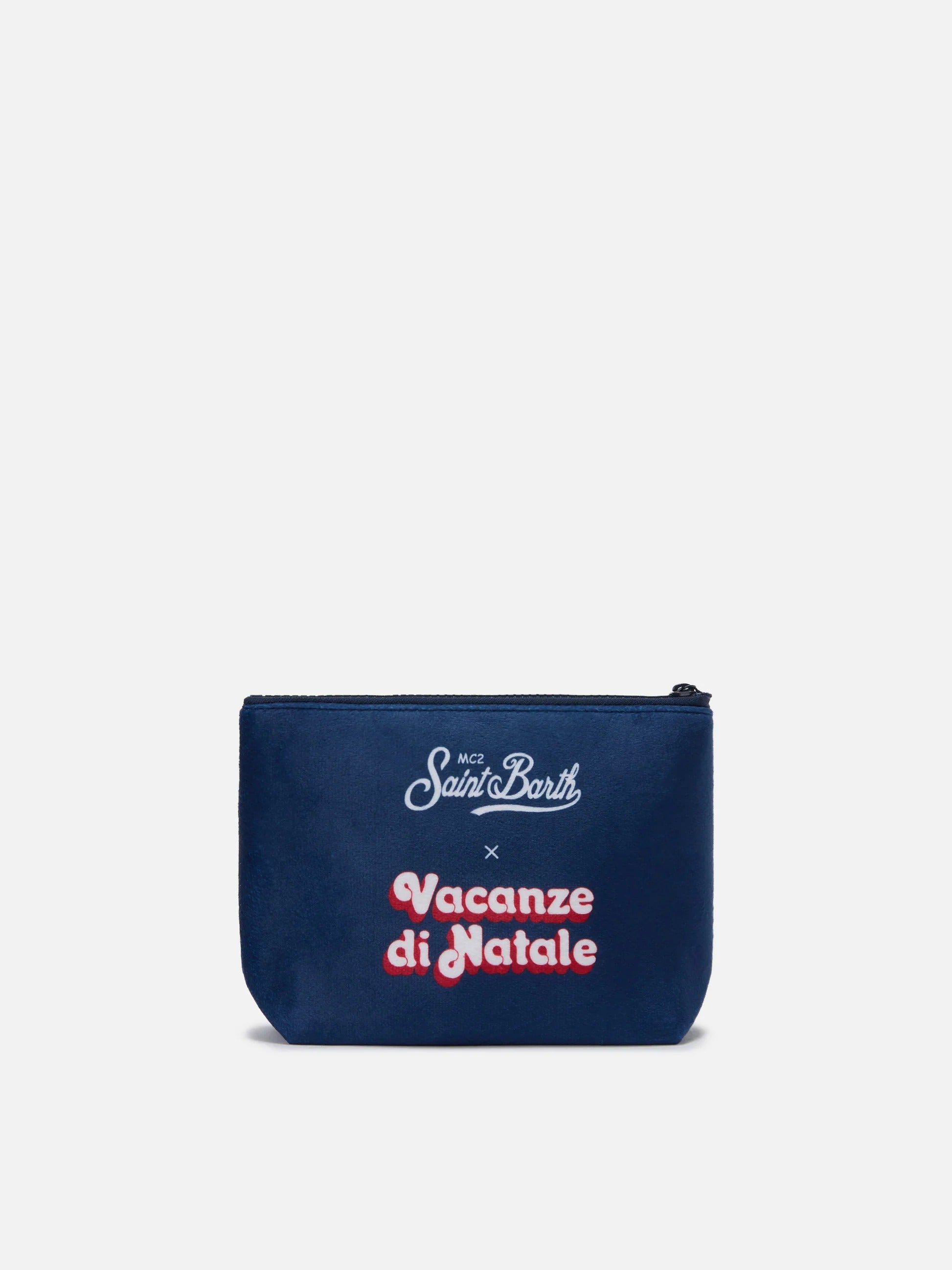Navy blue Aline pouch with Bello print | Special edition ALI0002 01526M MC2 SAINT BARTH 