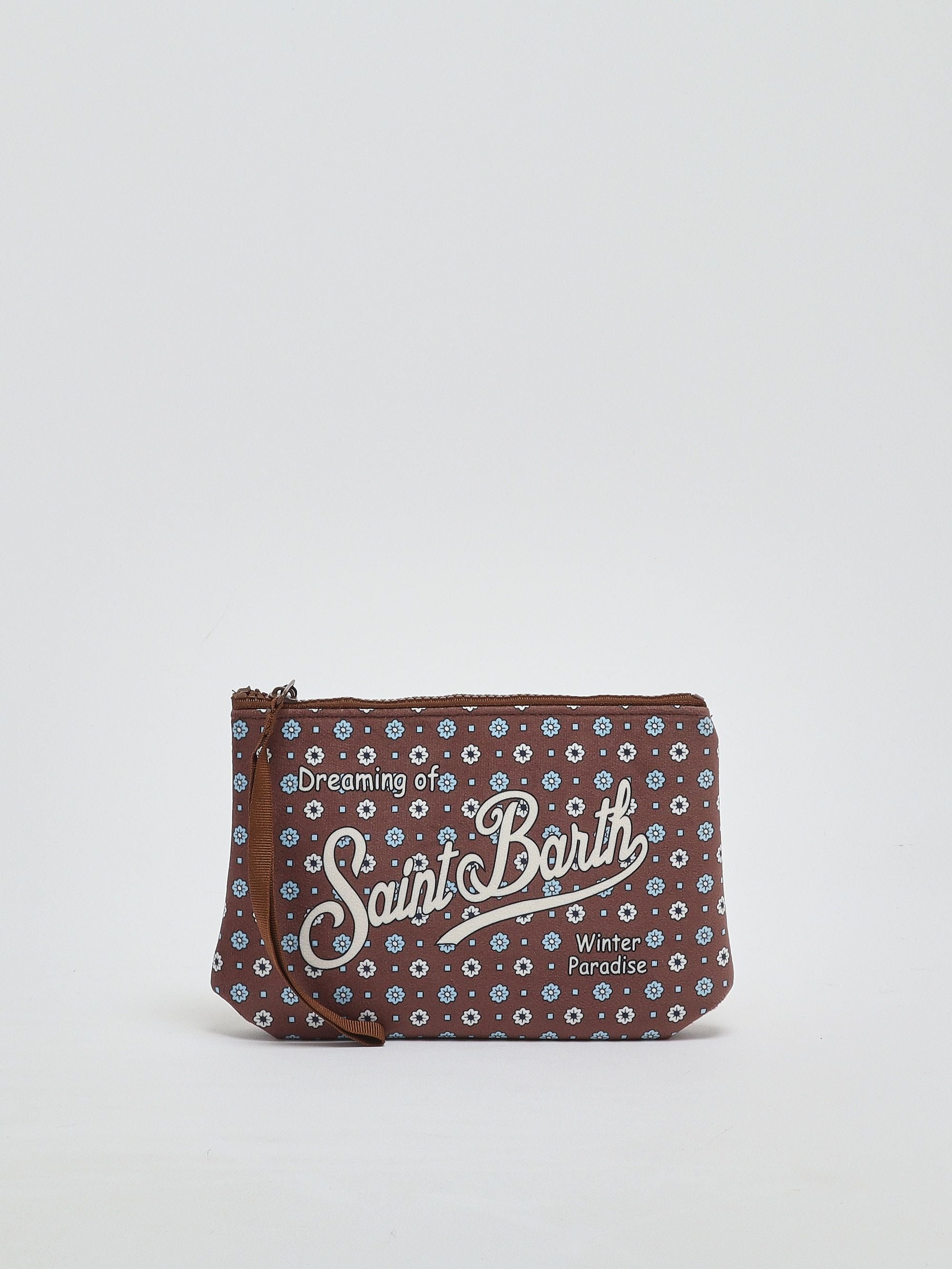 Pochette Aline verde con stampa geometrica ALI0002 03206M MC2 SAINT BARTH 