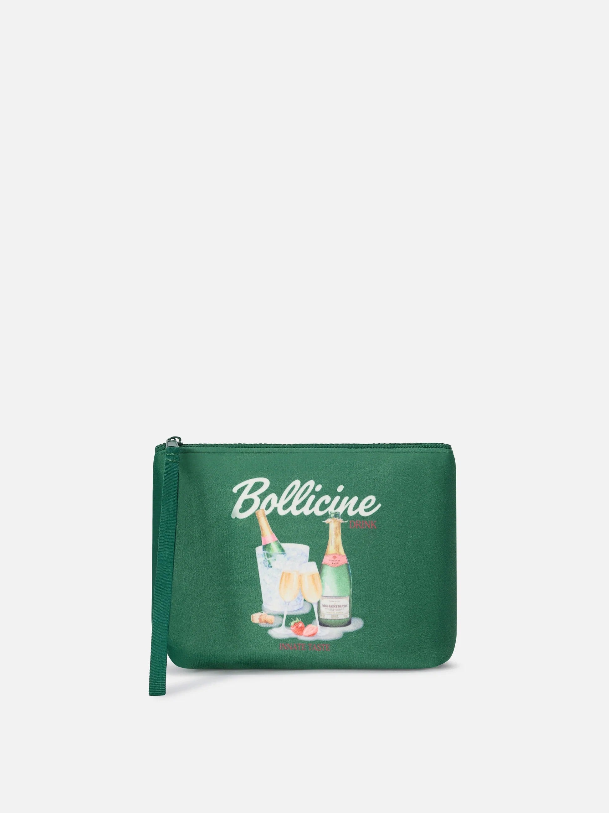 Pochette Aline verde con stampa Bollicine ALI0002 03209M MC2 SAINT BARTH 