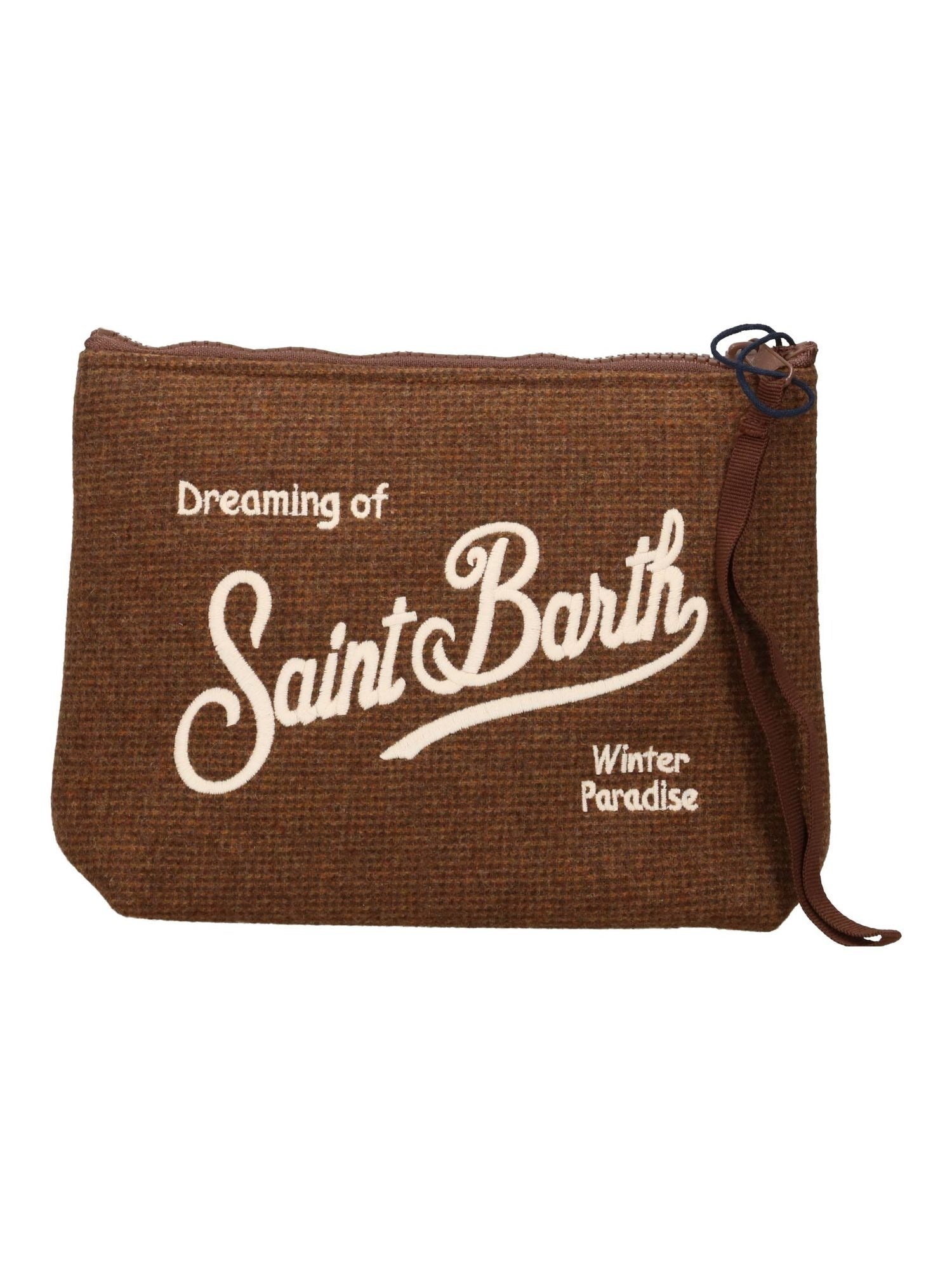 Pochette aline wool Mc2 Saint Barth ALI0022 00477  brown ALI0022 00477M MC2 SAINT BARTH 