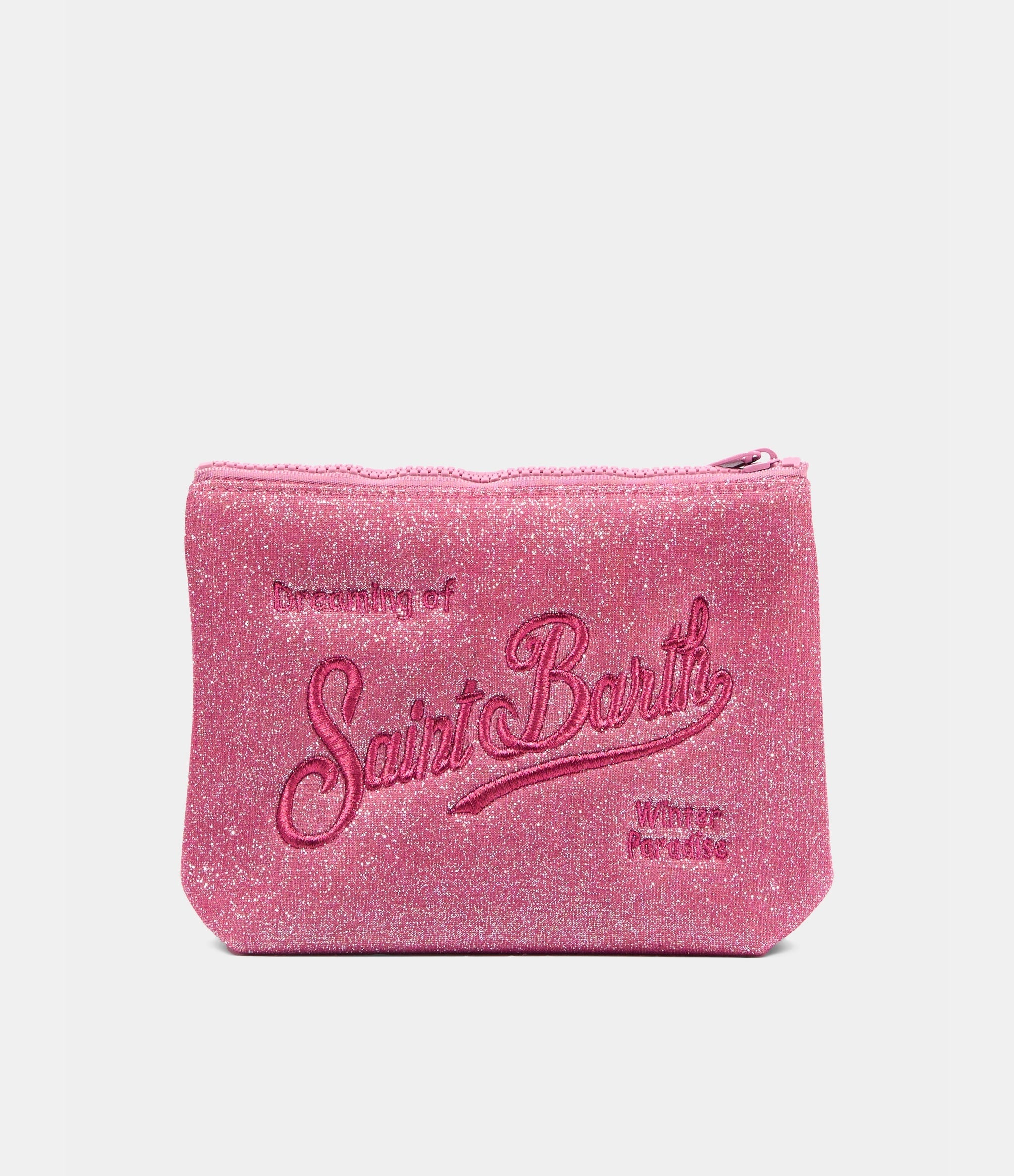 Mc2 Saint Barth<BR/>Pochette Aline fucsia con logo per bambina glitterata ALI0026 00192M MC2 SAINT BARTH 