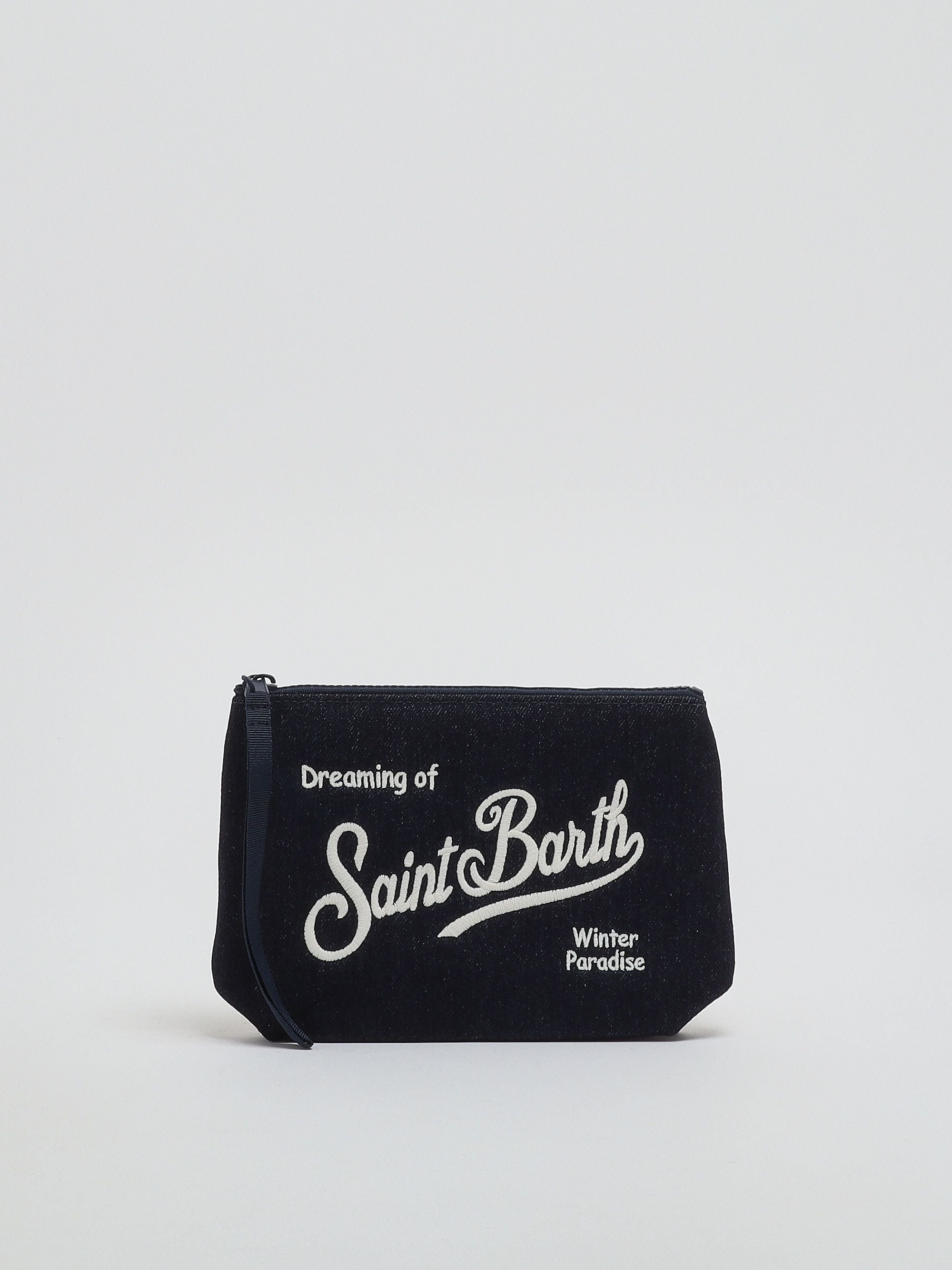 Pochette Aline Denim W Denim Dark Emb ALI0031 02715M MC2 SAINT BARTH 