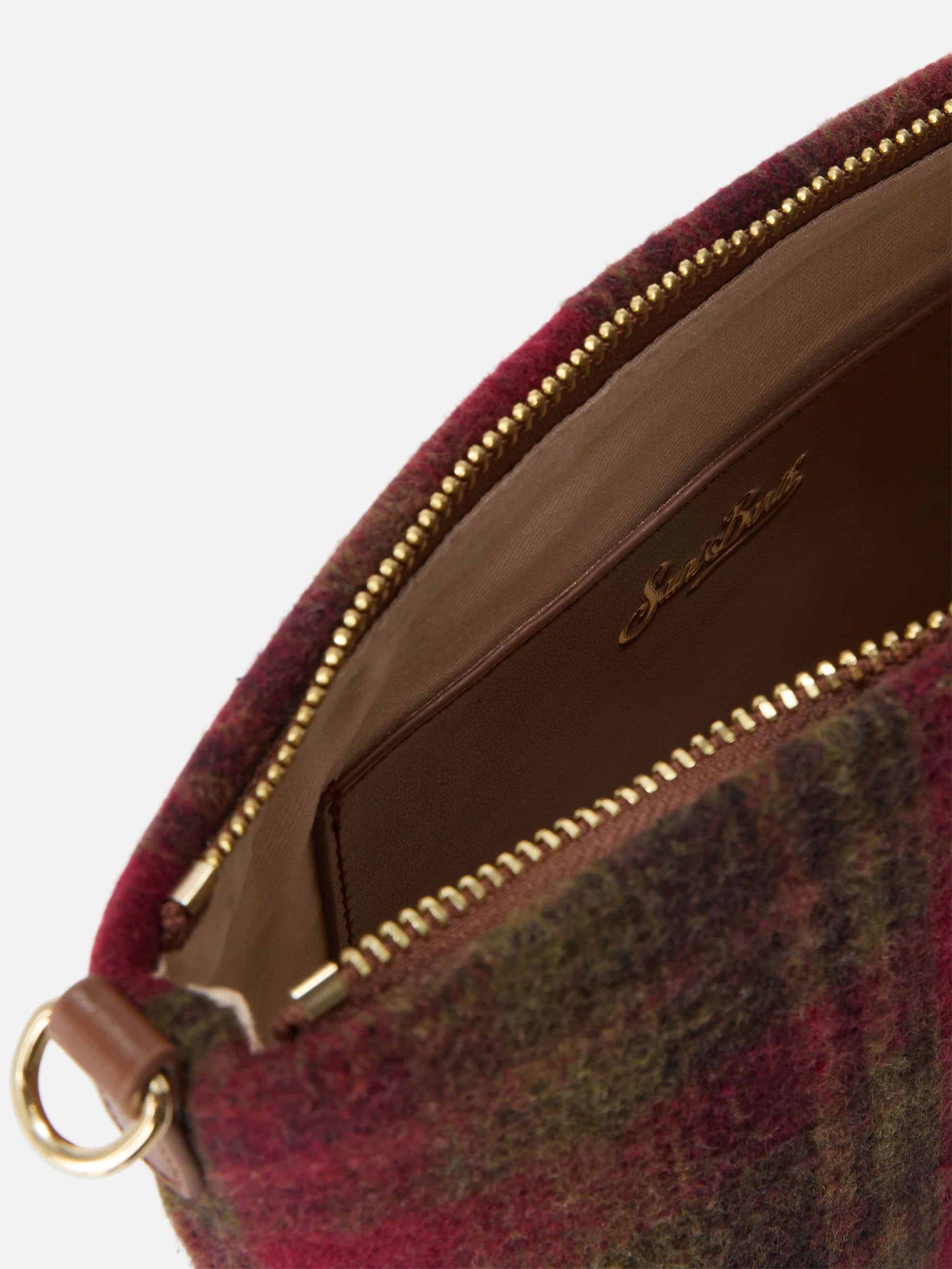 Borsa a spalla Aline con motivo tartan e manici in pelle ALI0034 00115M MC2 SAINT BARTH 